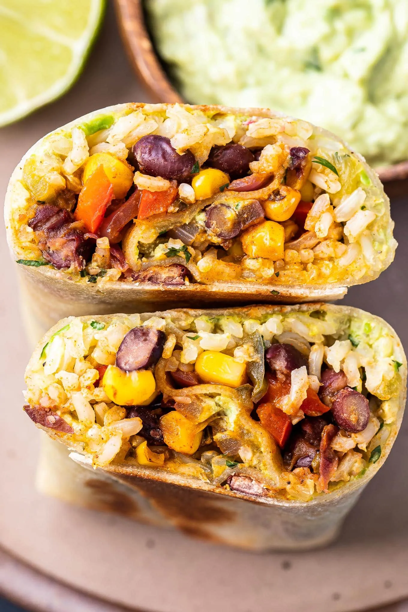 Rhonda's Black Bean Veggie Burritos