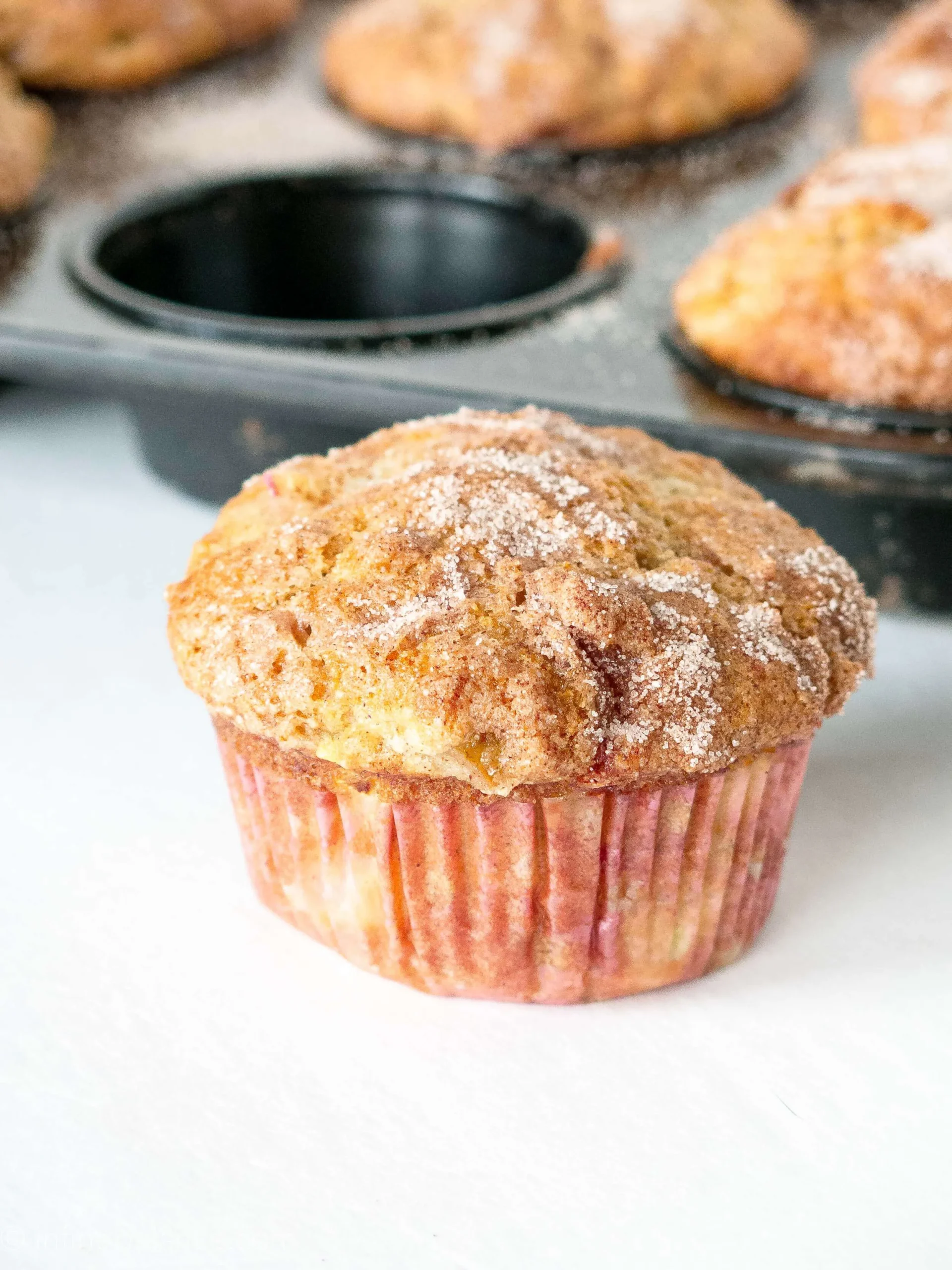Rhubarb Berry Yogurt Muffins