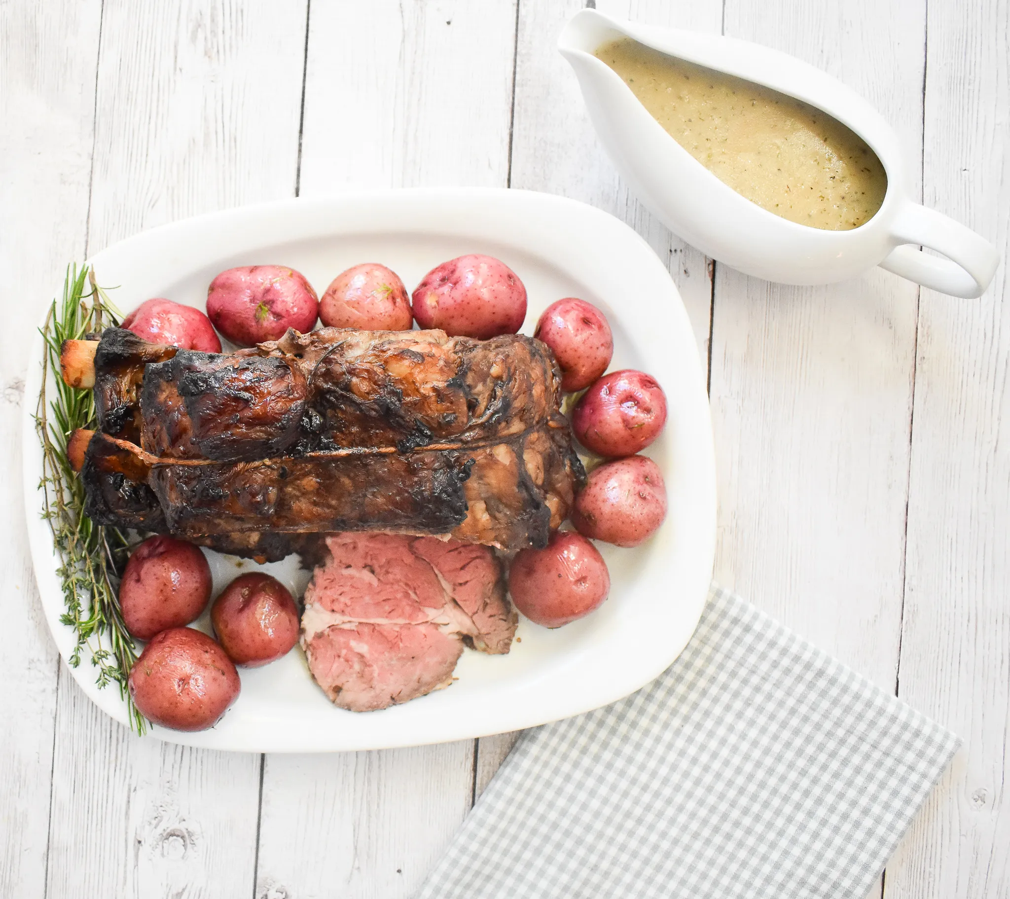 Rib Roast with Bourbon Marinade
