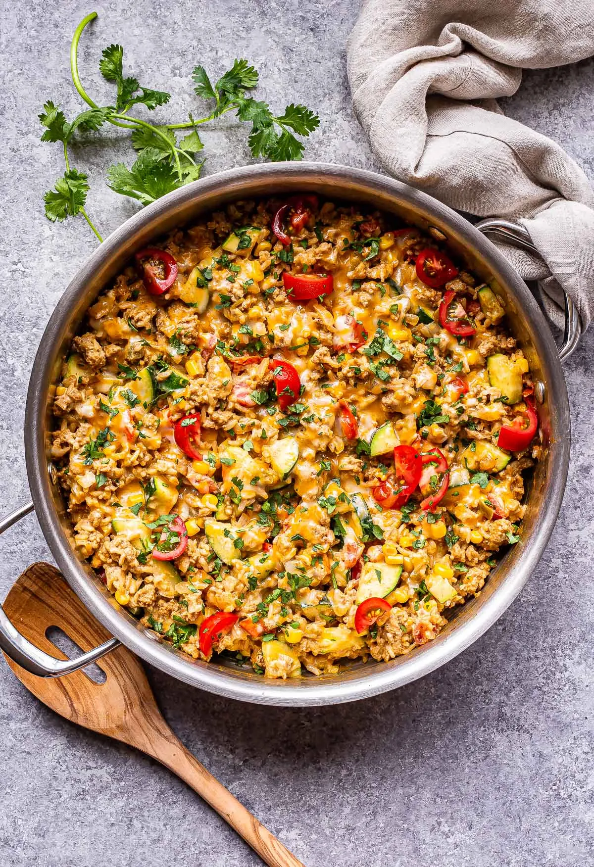 Rice and Ground Turkey Skillet