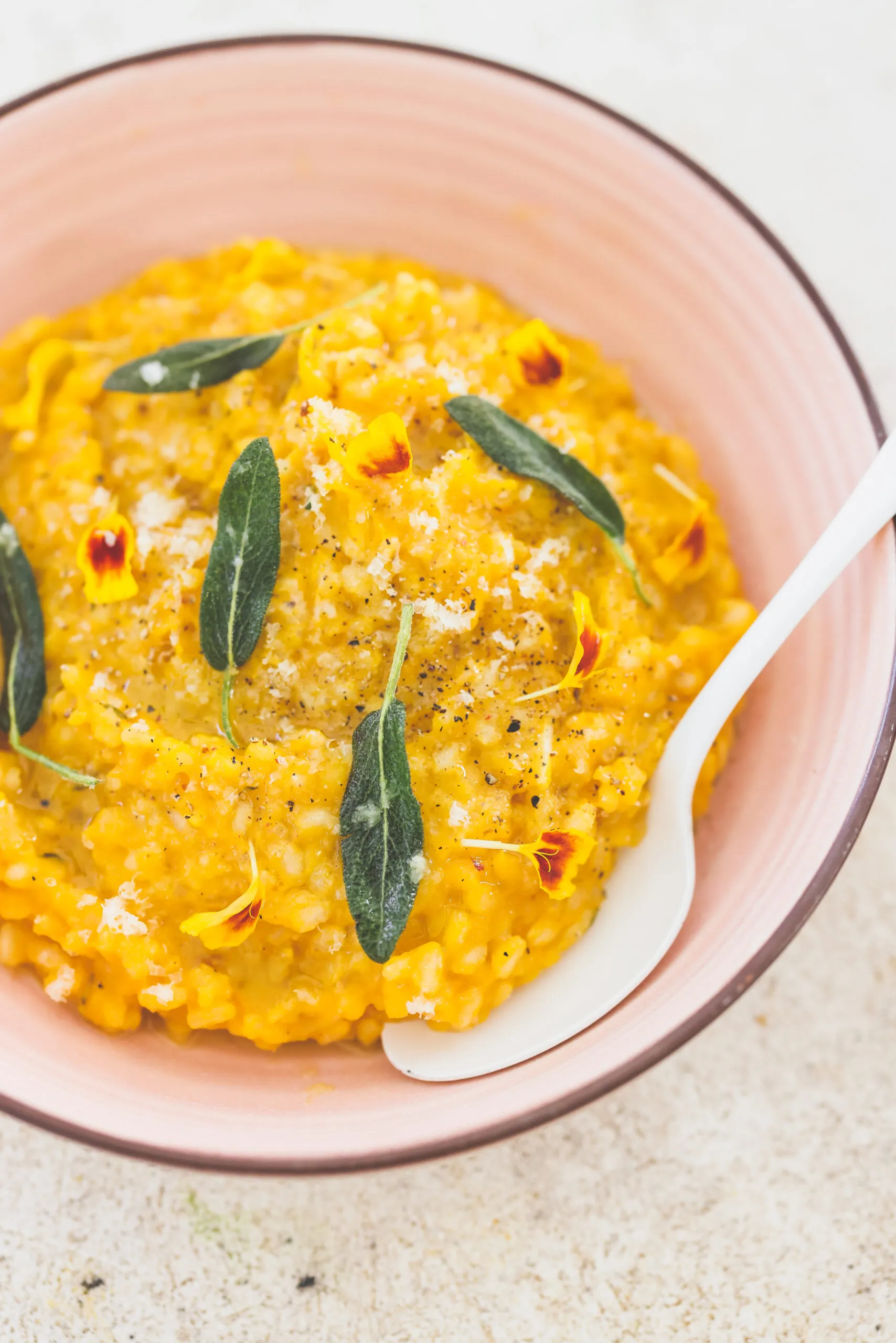 Risotto with Butternut Squash, Greens, and Tomato