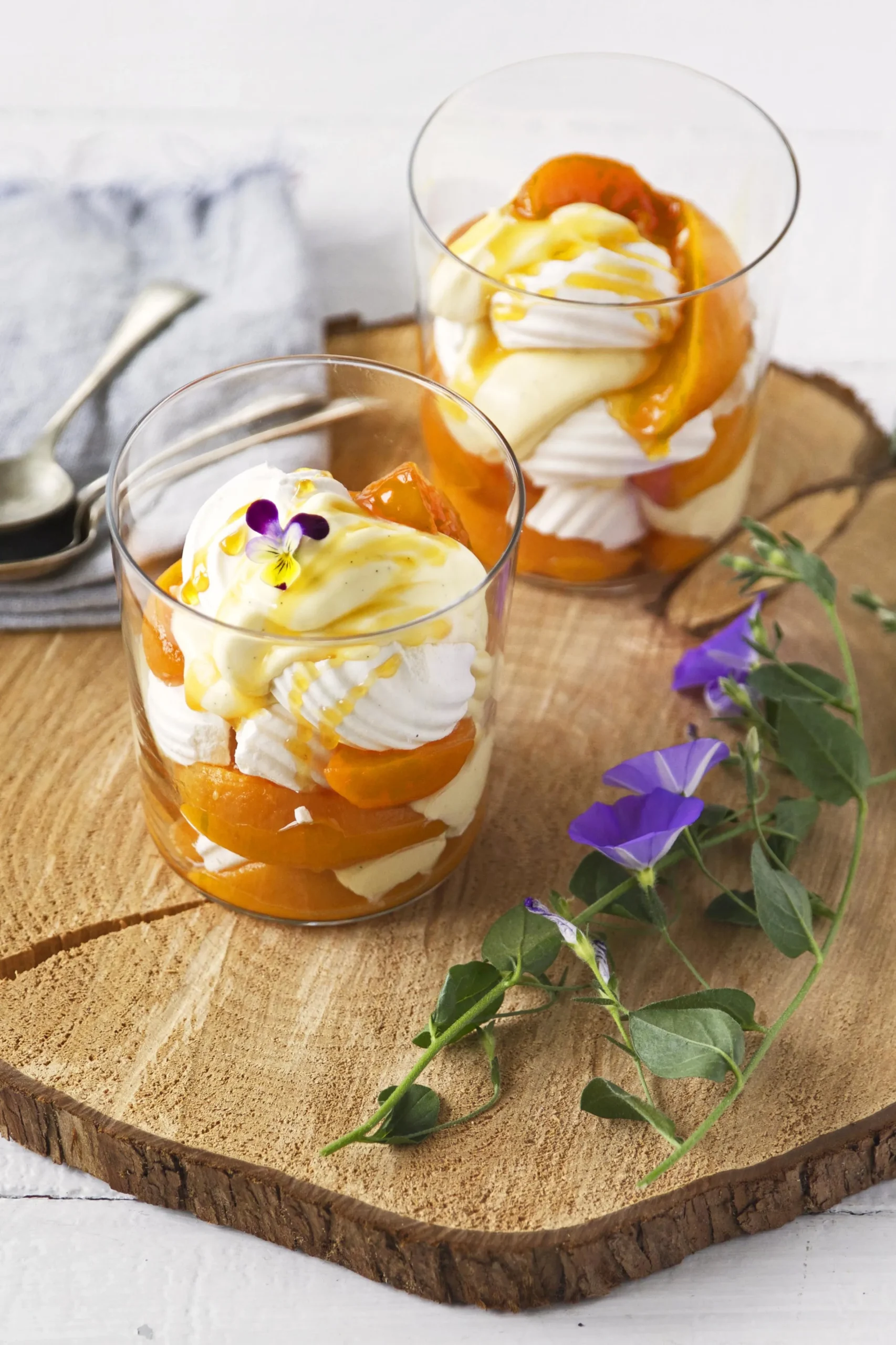 Roast Apricots with Mascarpone and Pine Kernels