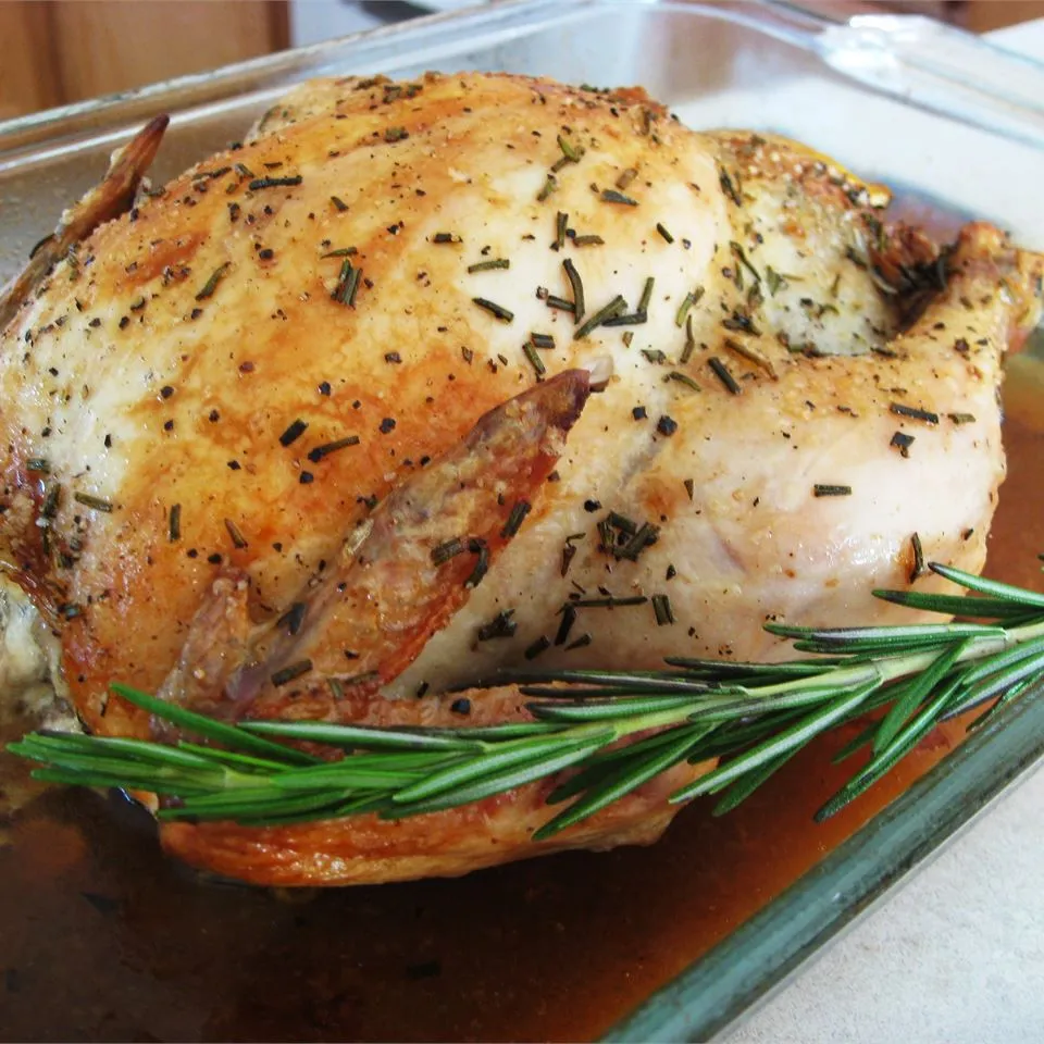 Roast Chicken with Stout Rosemary and Honey