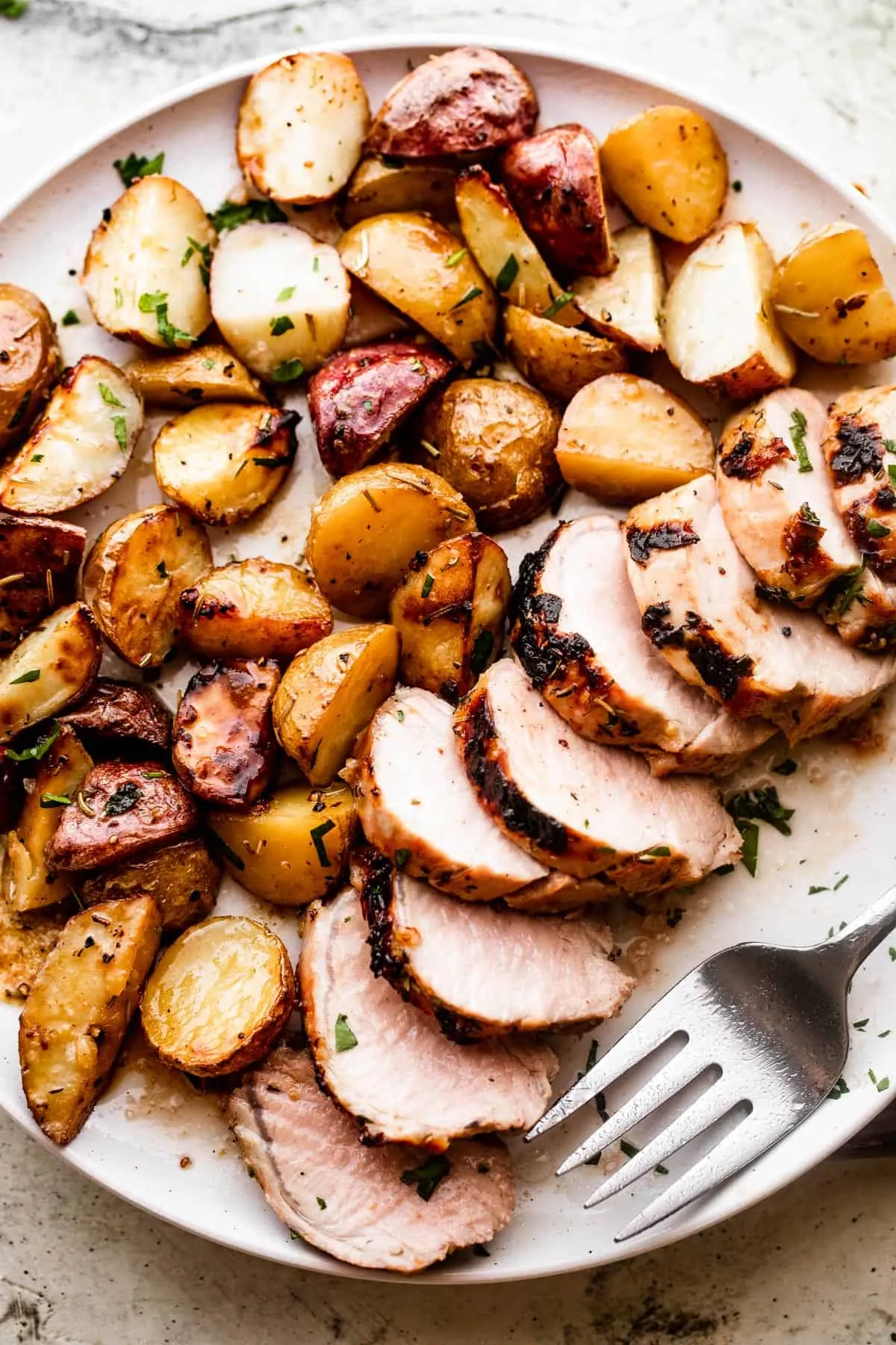 Roast Pork Tenderloin and Potato Skillet