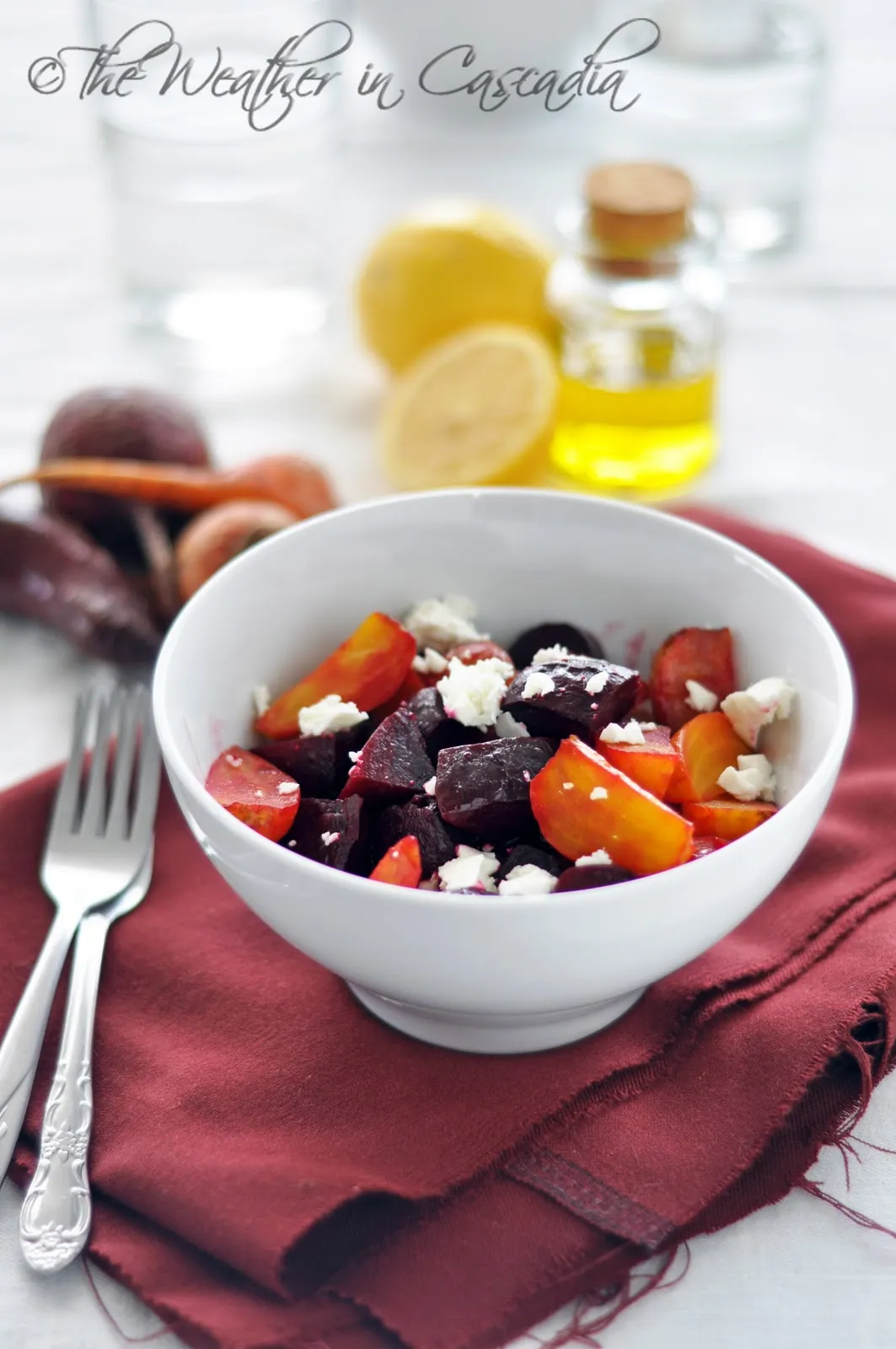 Roasted Beets with Chevre Yogurt Sauce