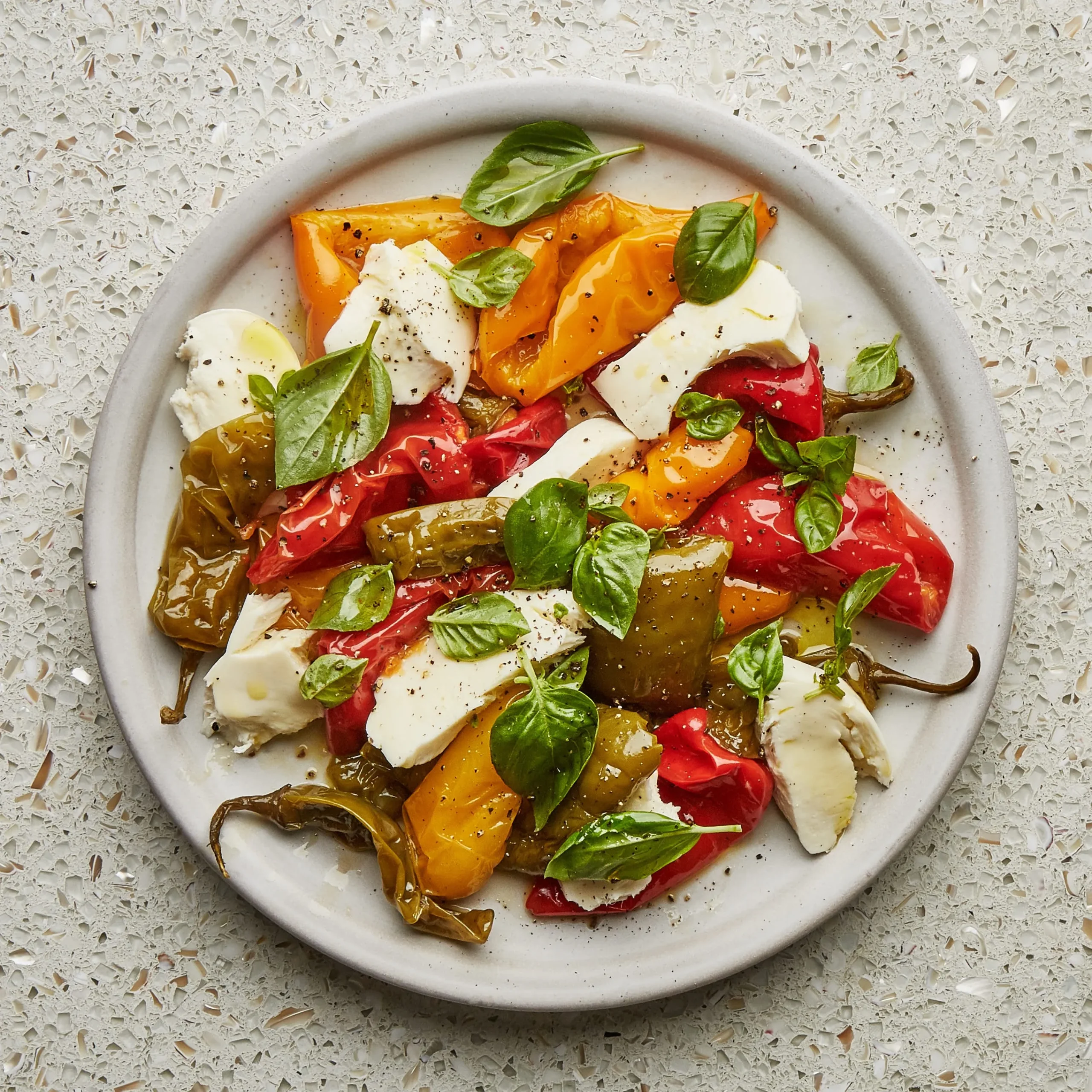 Roasted Bell Pepper Caprese
