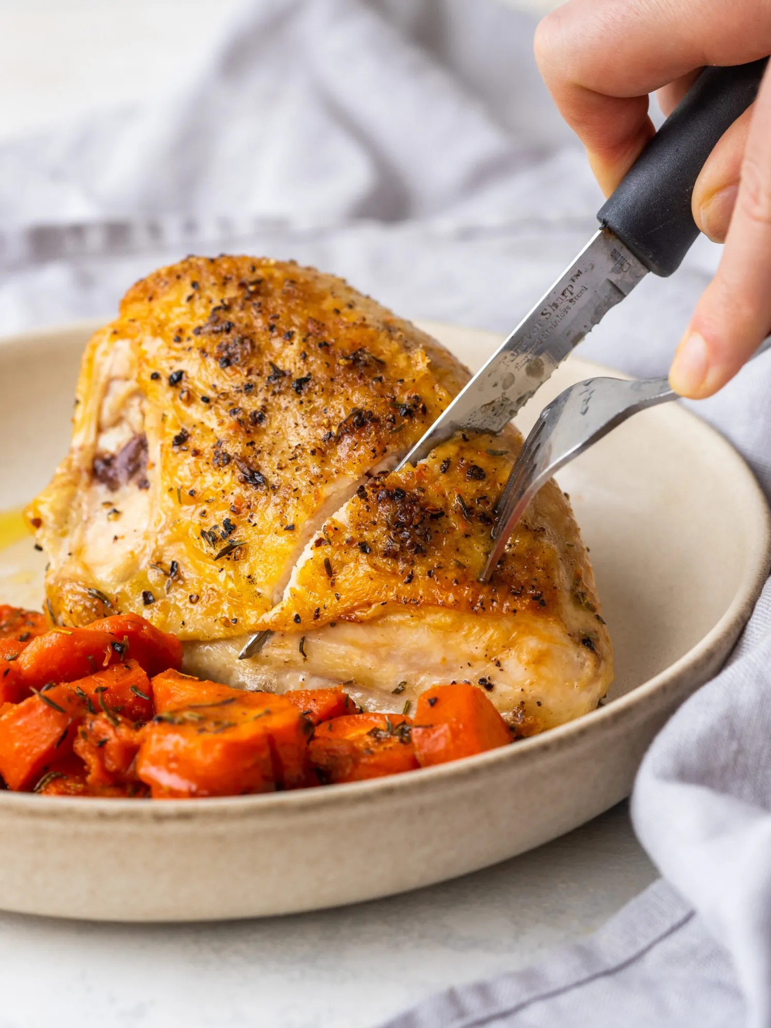Roasted Bone In Chicken Breasts