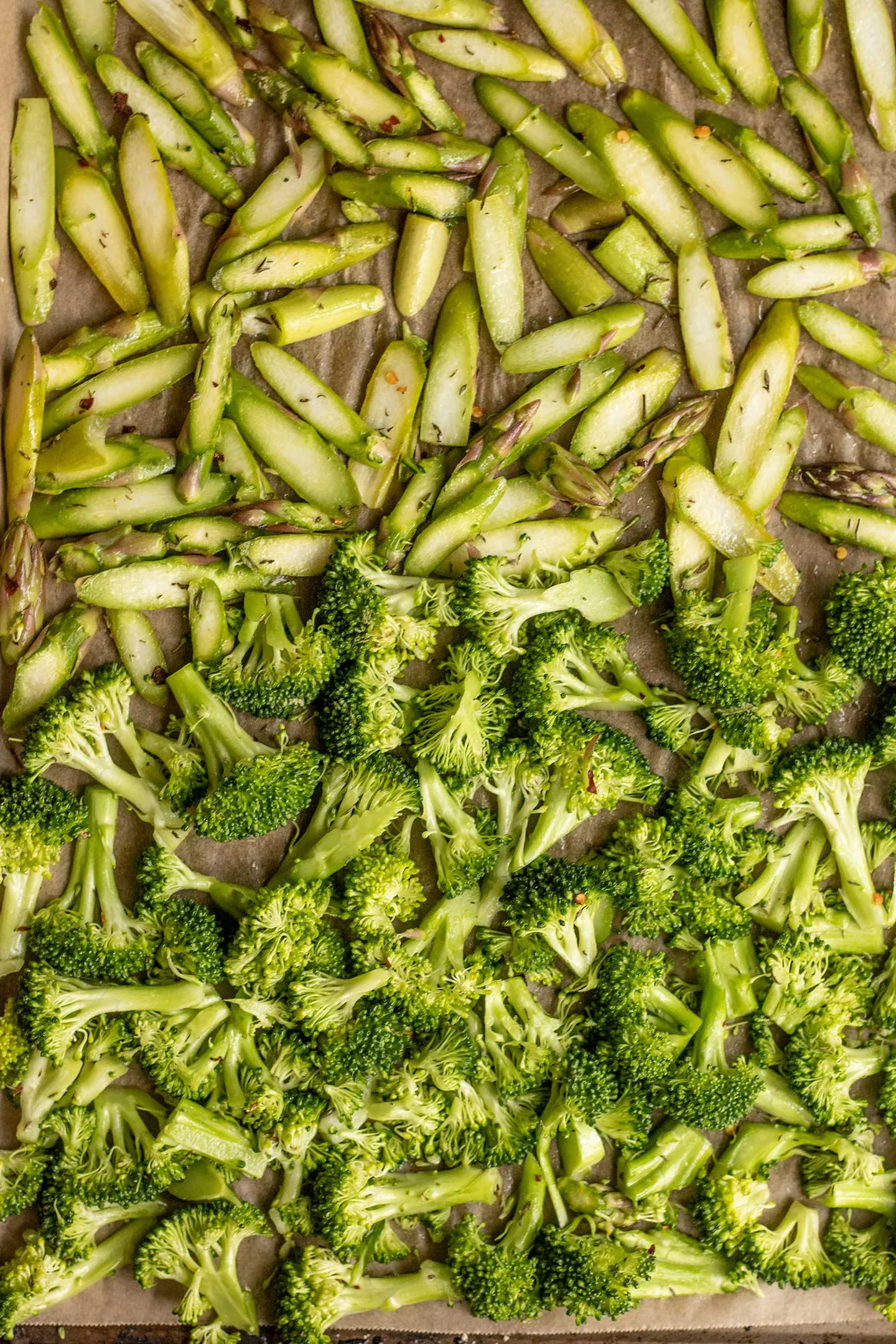 Roasted Broccoli Asparagus Salad