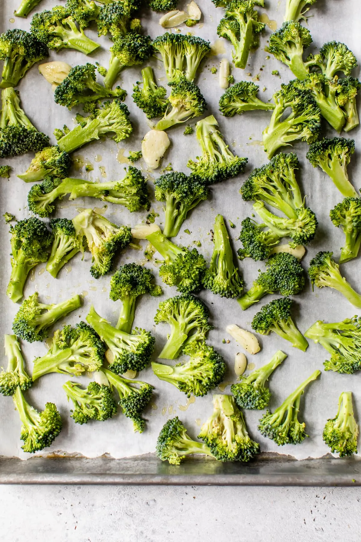 Roasted Broccoli with Smashed Garlic