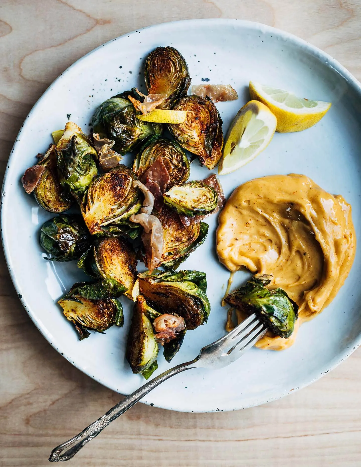 Roasted Brussels Sprouts Salad with Prosciutto