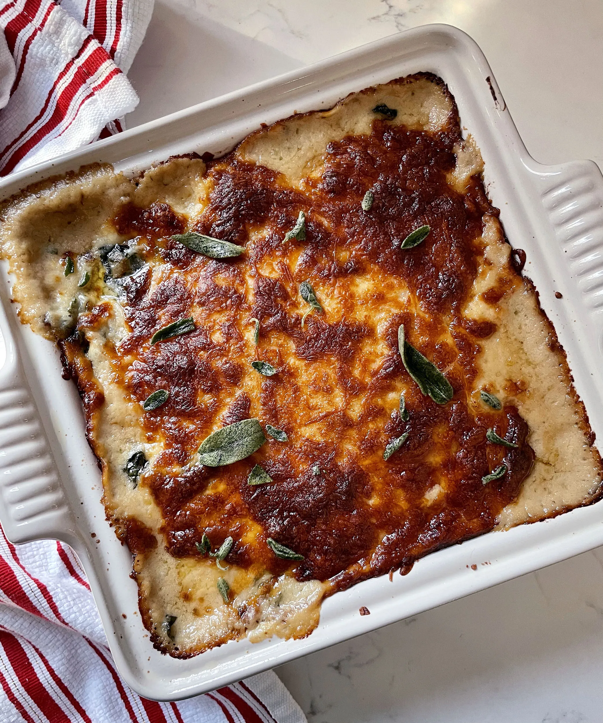 Roasted Butternut Squash Rosemary and Garlic Lasagne