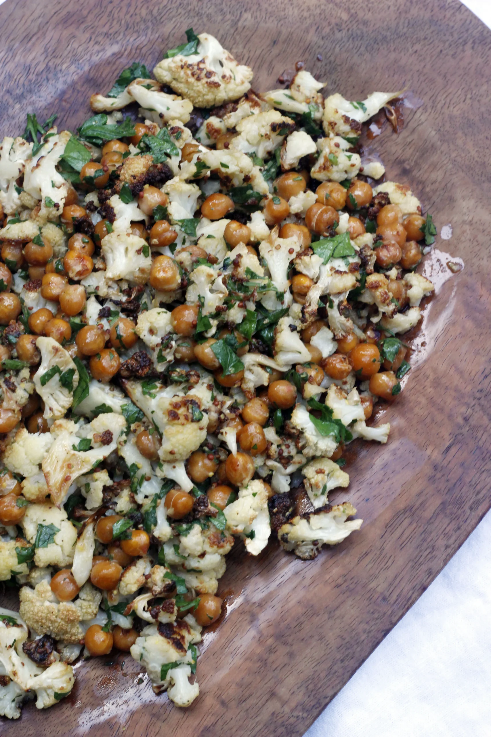 Roasted Cauliflower Chickpeas Mustard