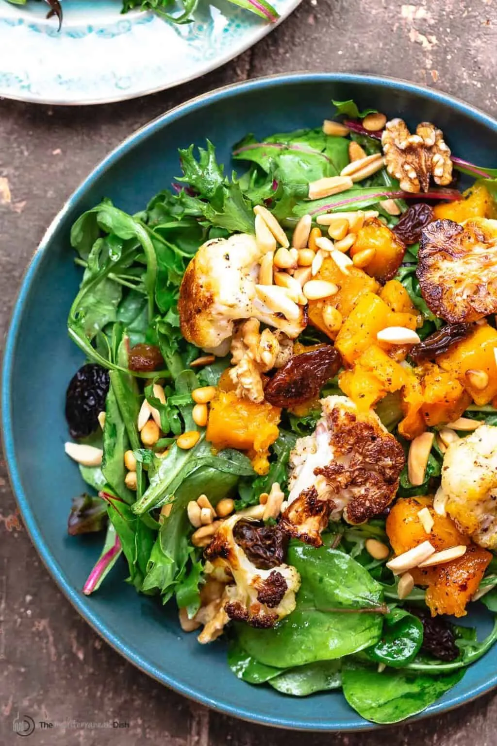 Roasted Cauliflower Salad with Creamy Lemon Dressing
