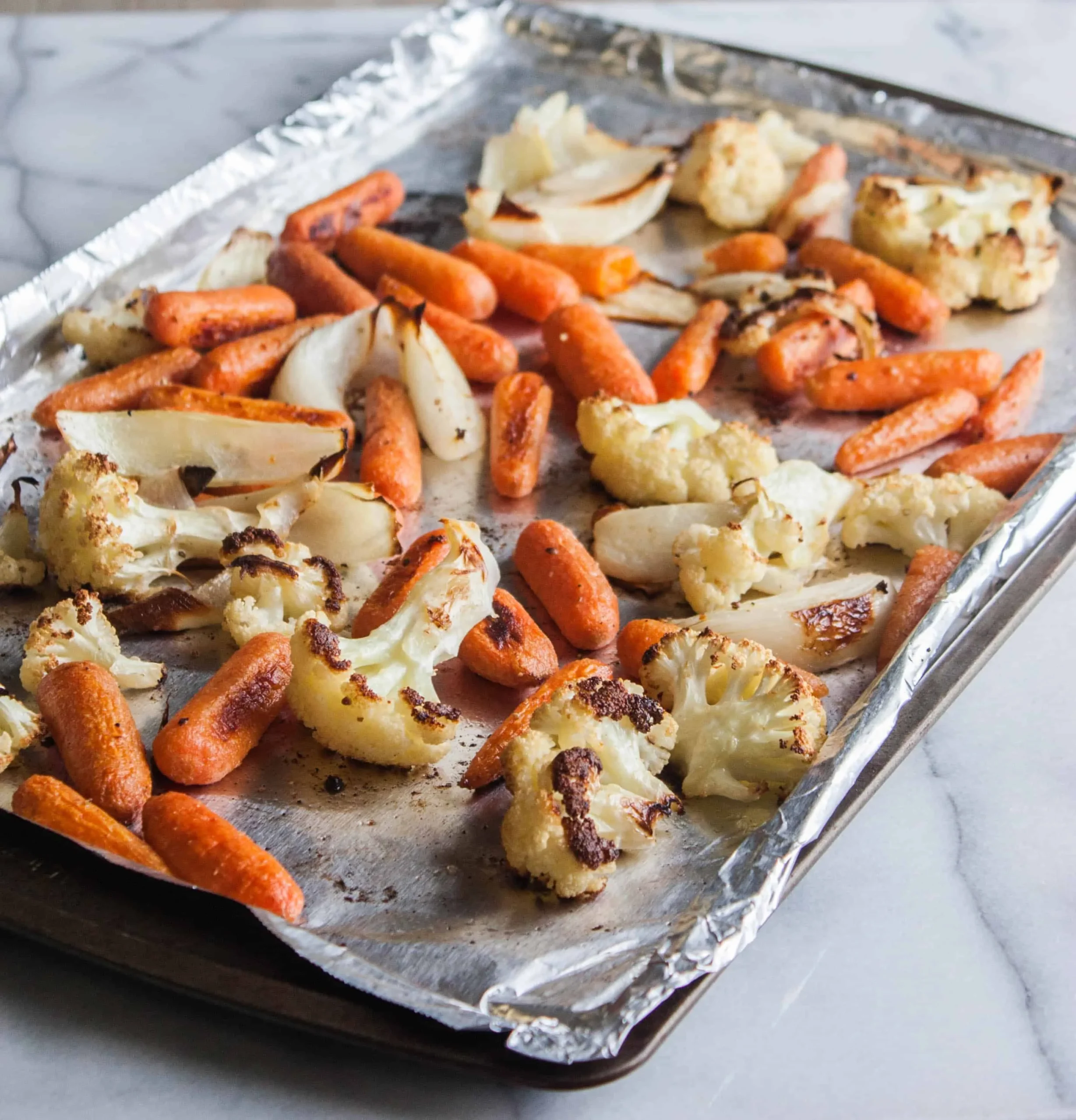 Roasted Cauliflower and Carrots