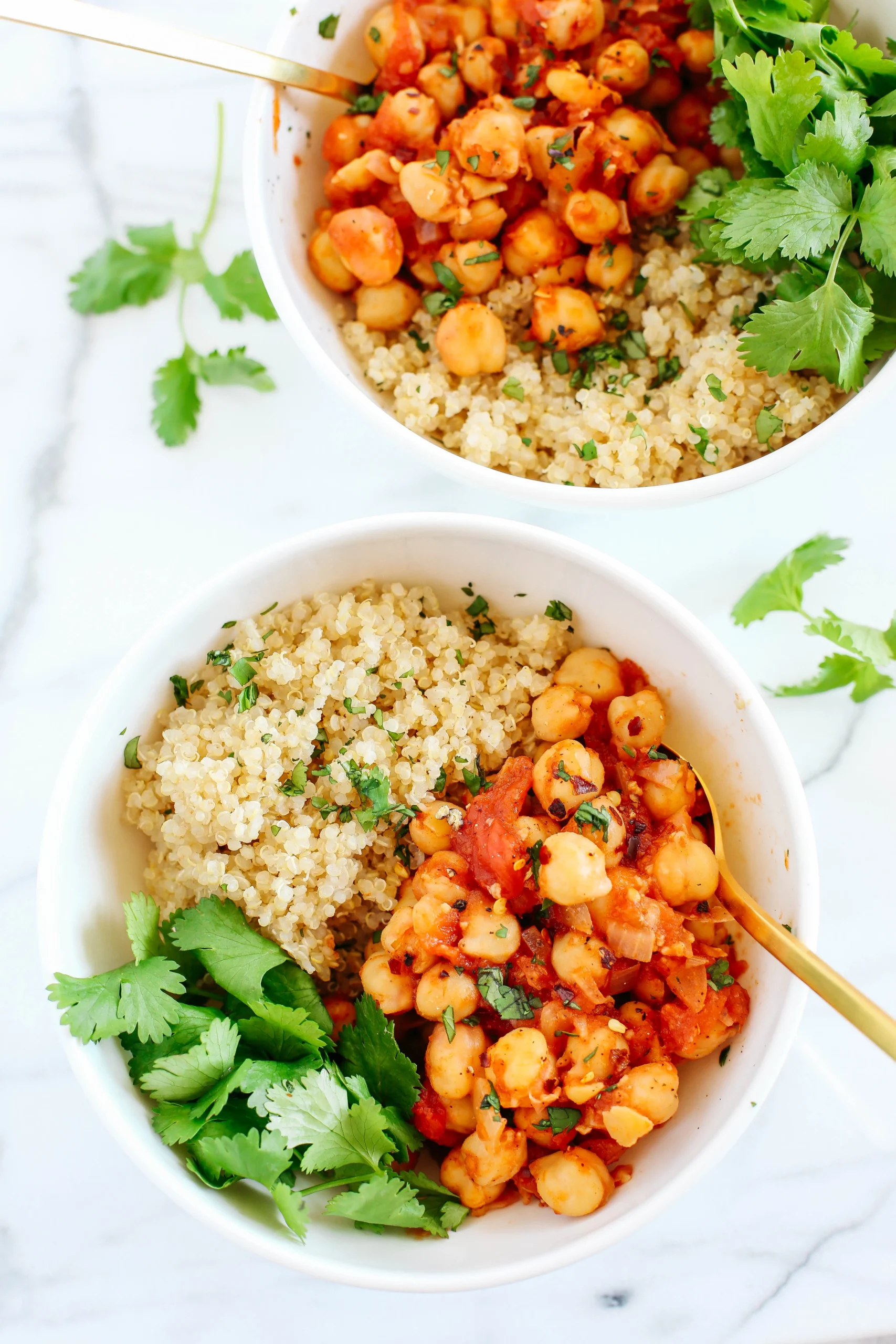 Roasted Chickpea Chicken and Quinoa Bowl