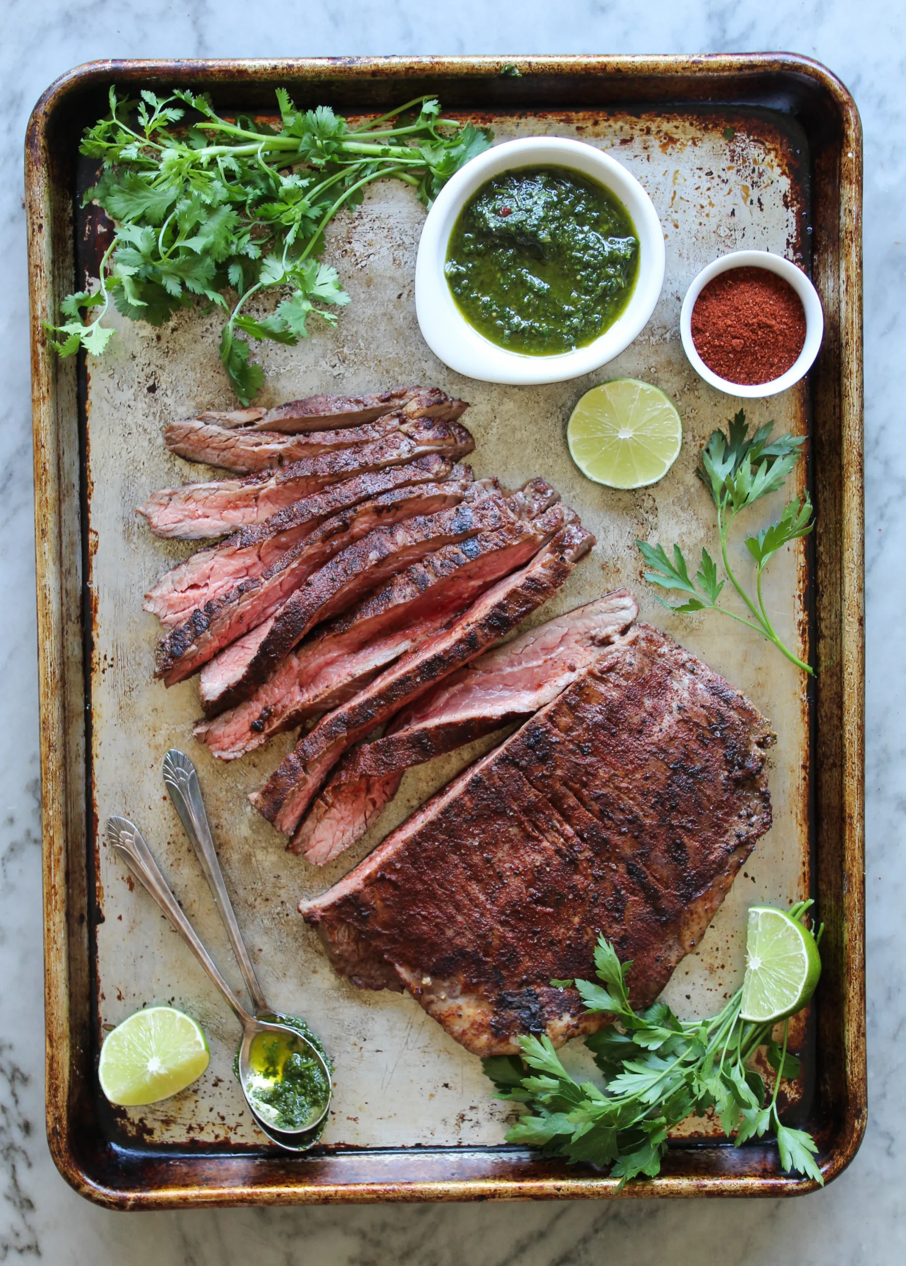 Roasted Flank Steak Woo Herb Rub
