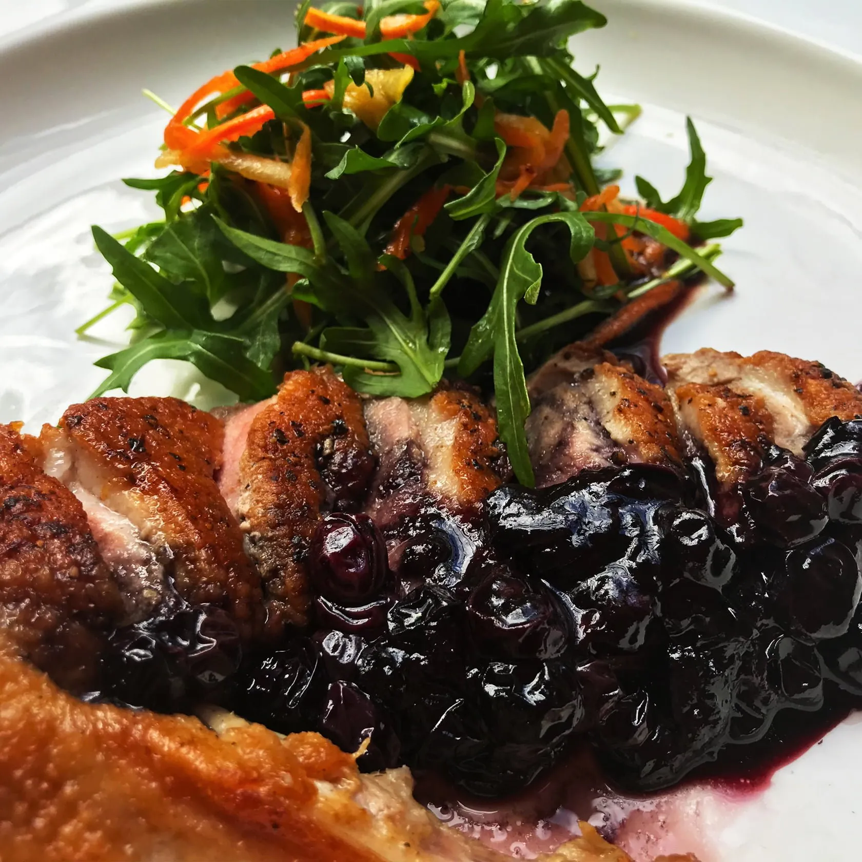 Roasted Herbed Duck with Balsamic Sauce