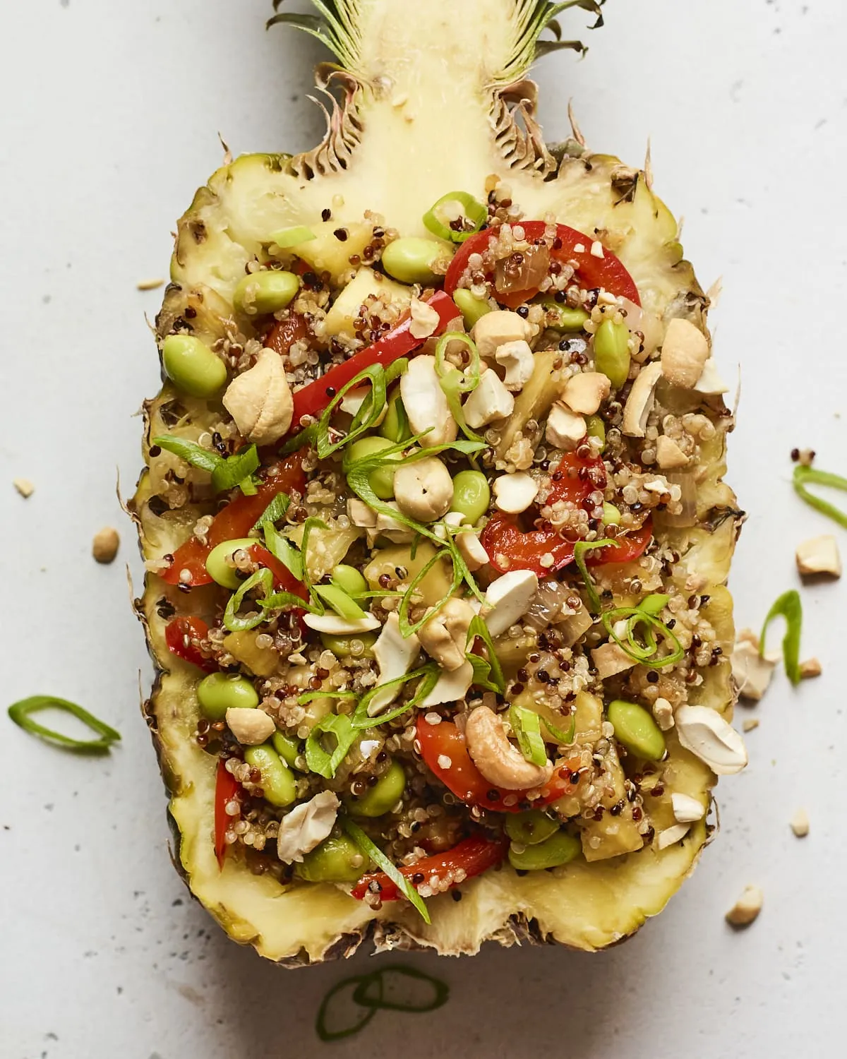 Roasted Pineapple Ham Quinoa Salad