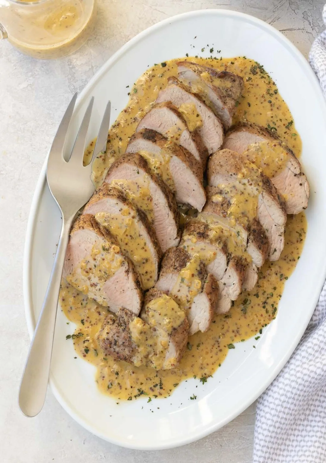 Roasted Pork Tenderloin Mustard Sauce
