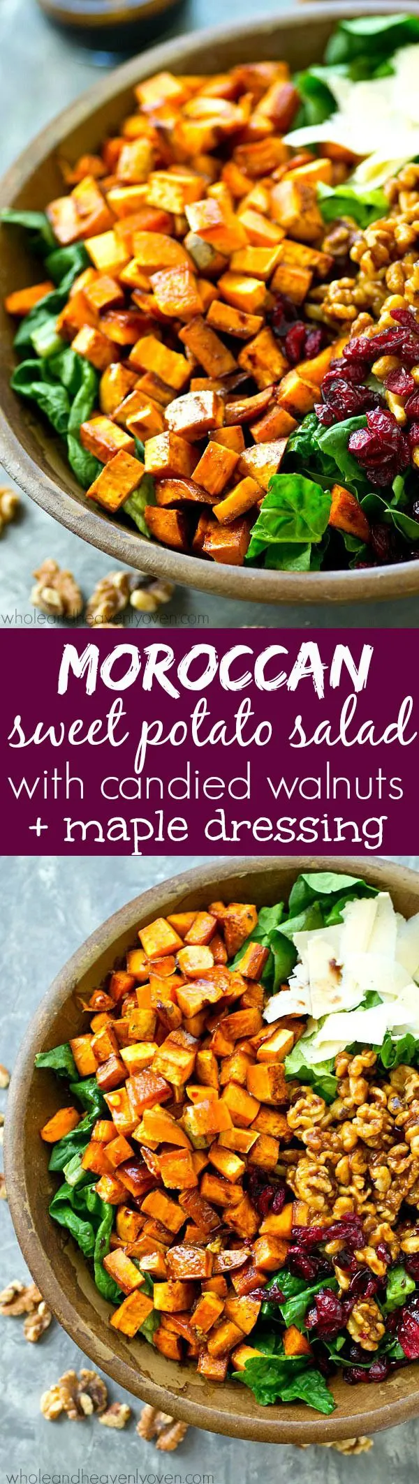 Roasted Sweet Potato Salad with Candied Walnuts