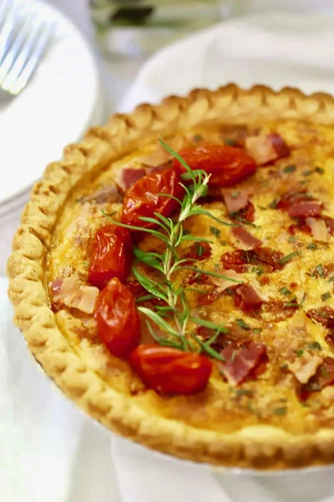 Roasted Tomato Goat Cheese Quiche