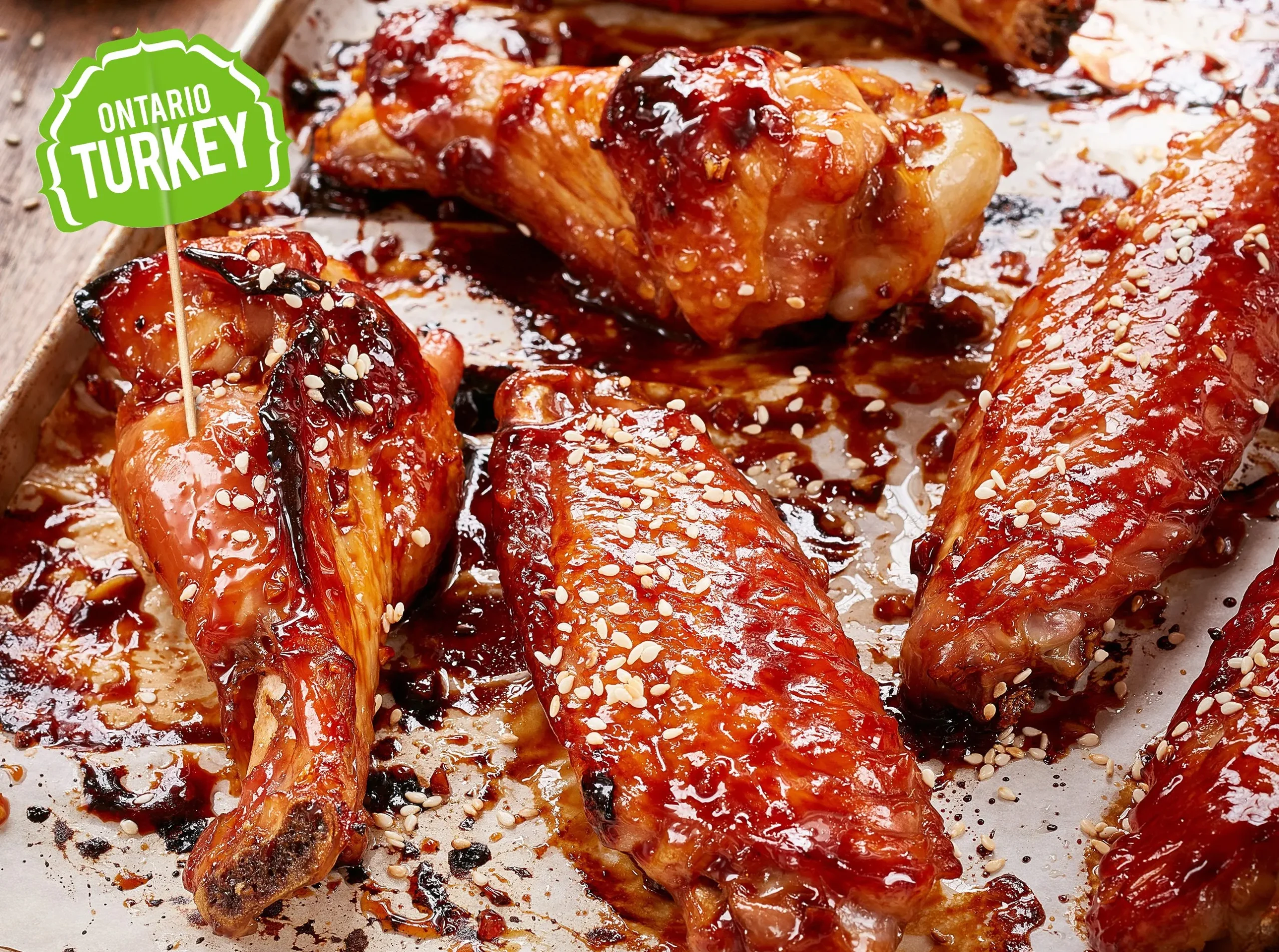 Roasted Turkey Wings with Creamy Marsala Gravy