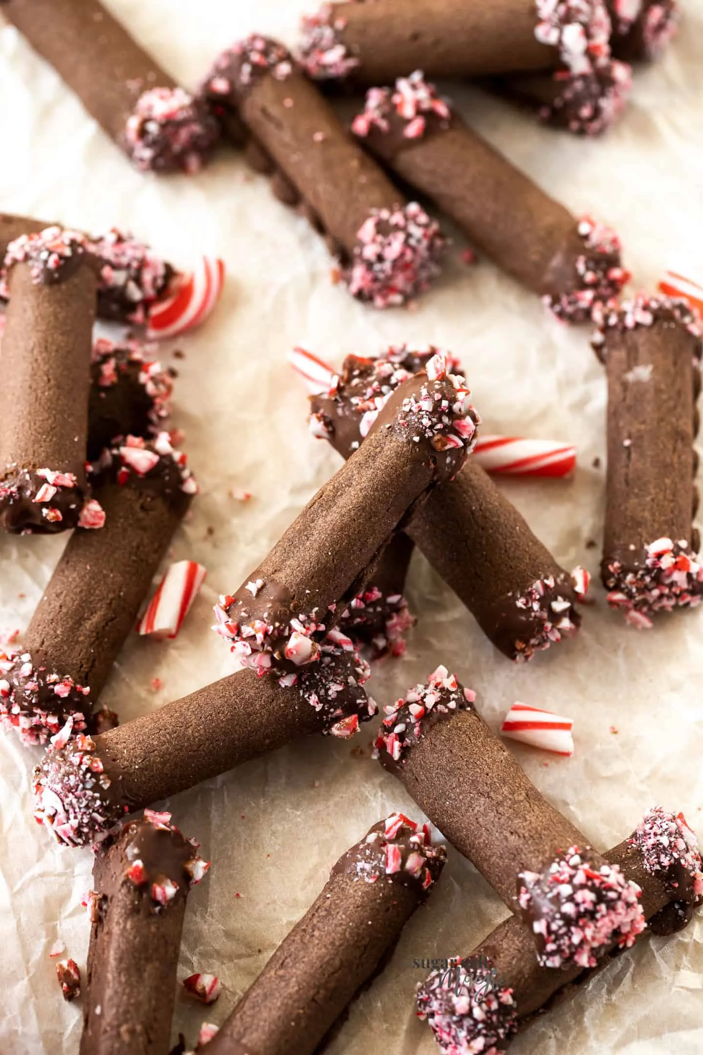 Rolled Peppermint Chocolate Christmas Cookies