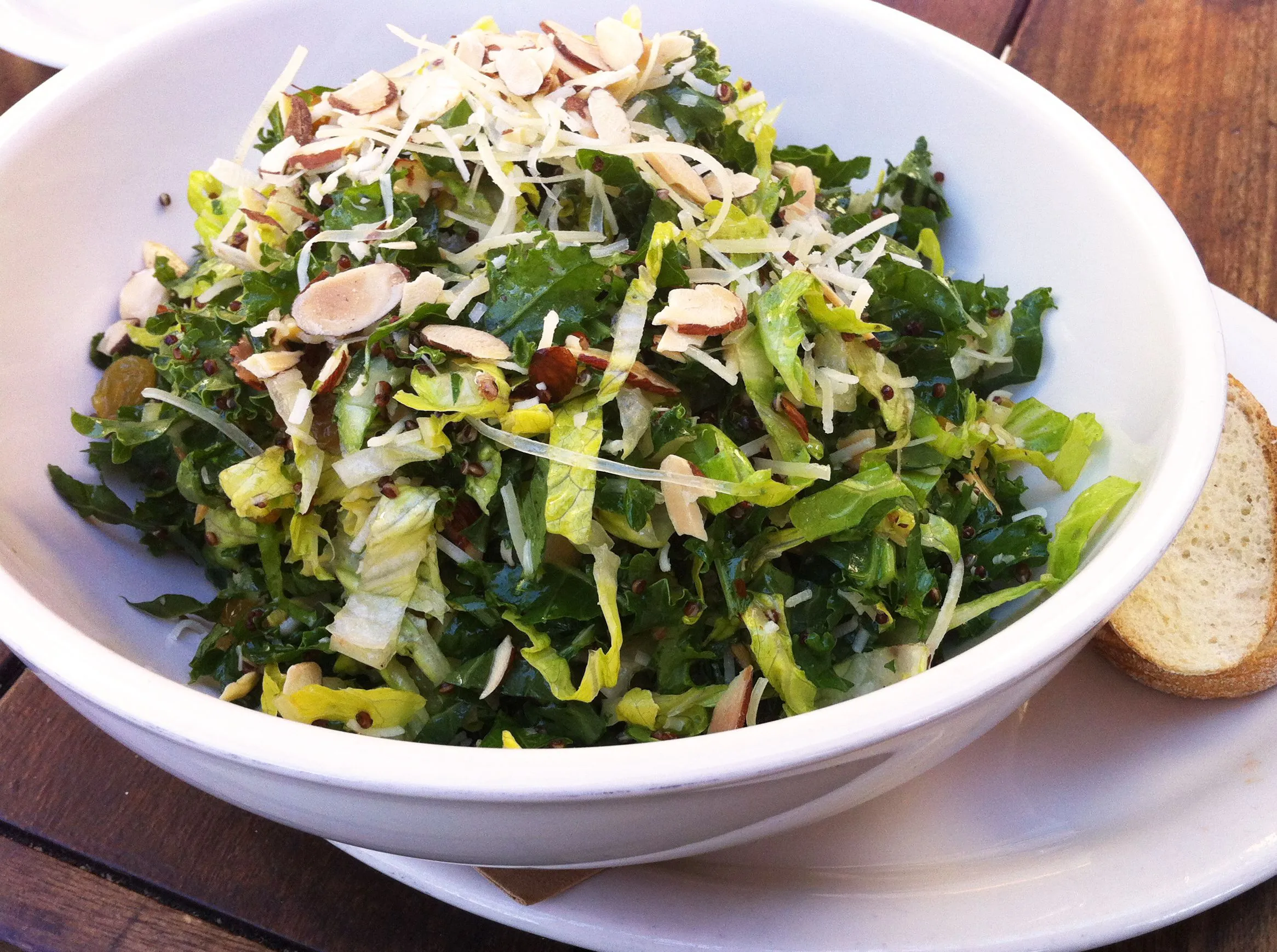 Romaine Slivered Kale Salad with Lemon Dressing