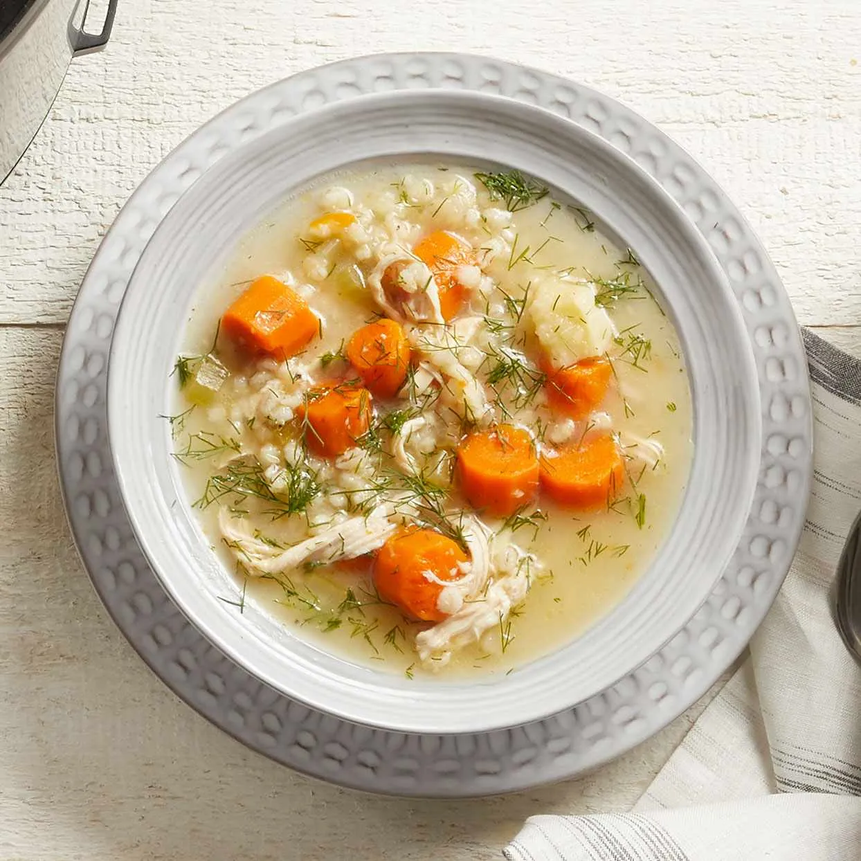 Root Vegetable Soup with Barley