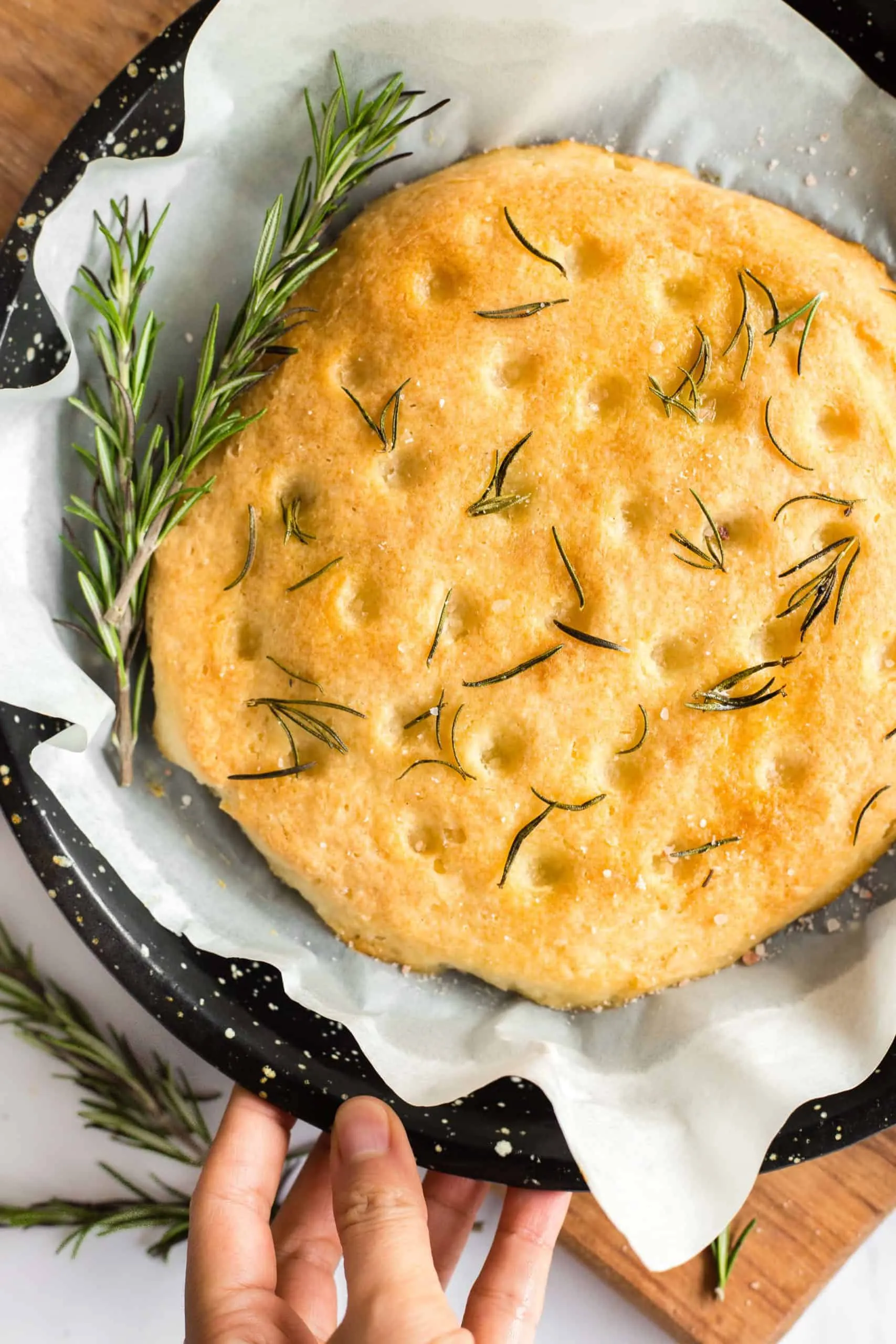 Rosemary Flax Focaccia Bread Gluten Free