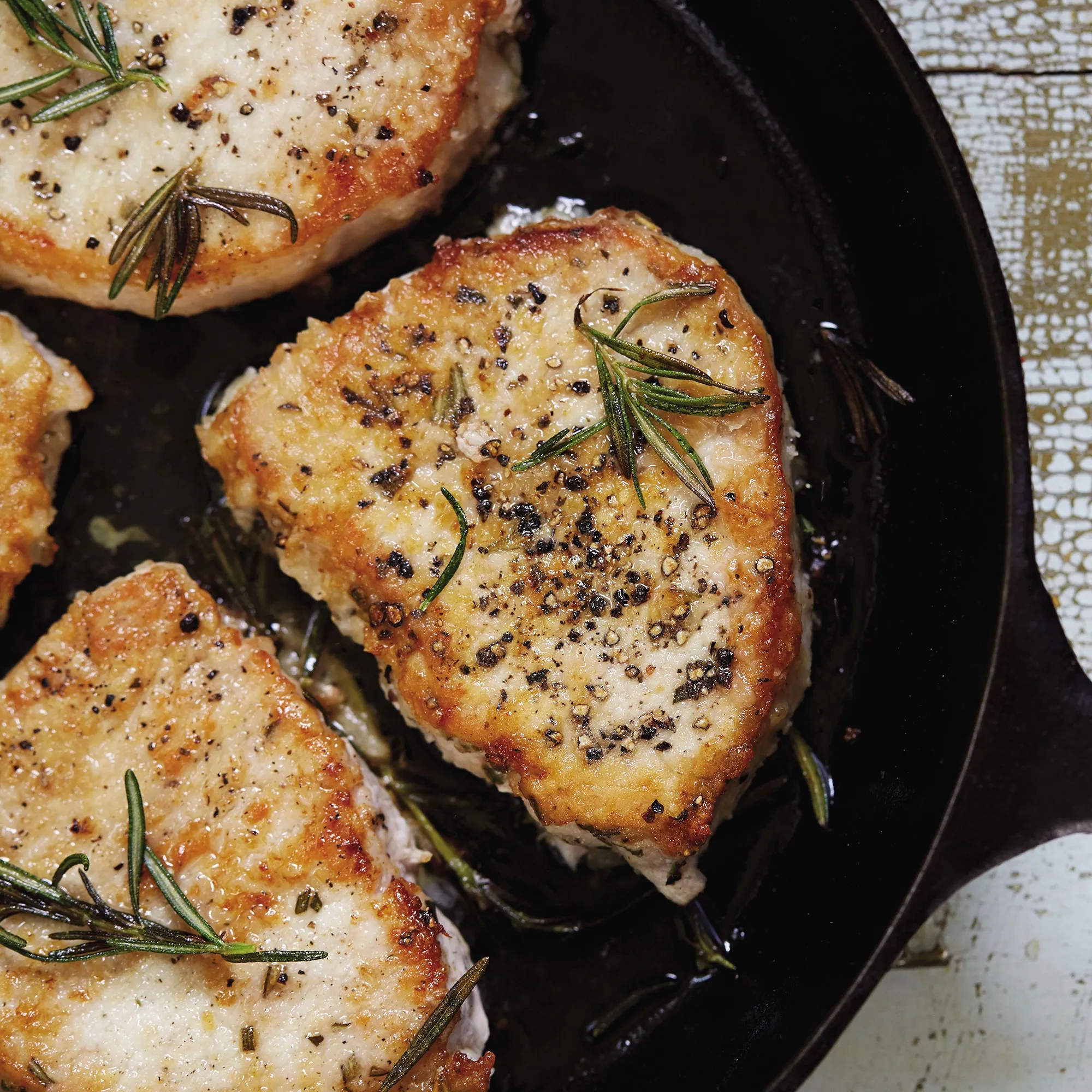 Rosemary Garlic Crusted Pork Chops