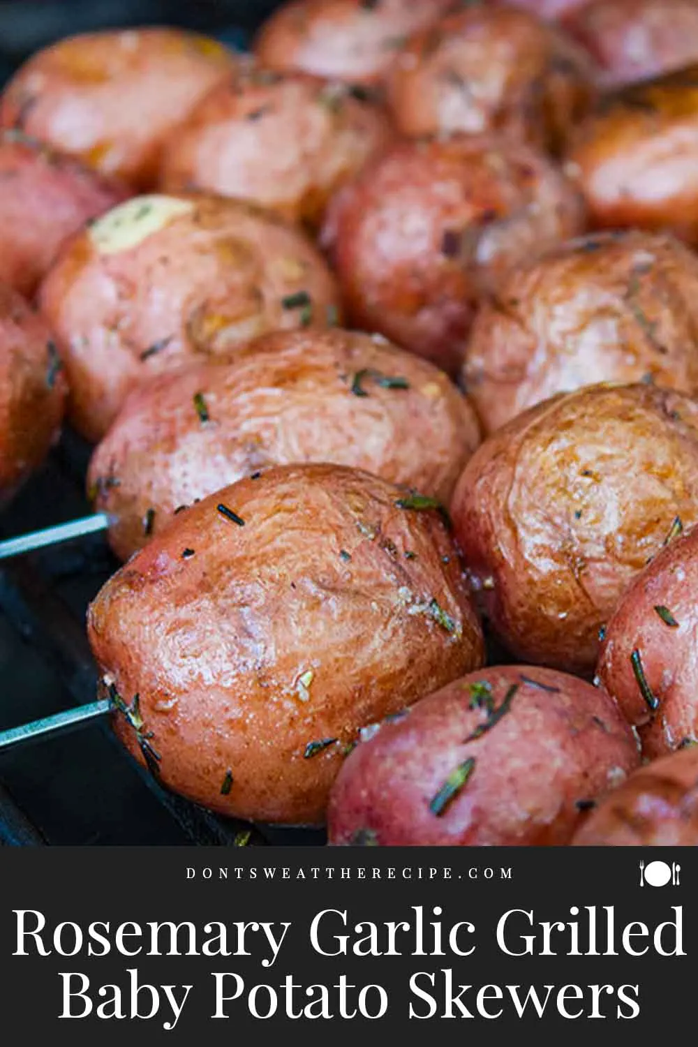 Rosemary Garlic Grilled Baby Potato Skewers