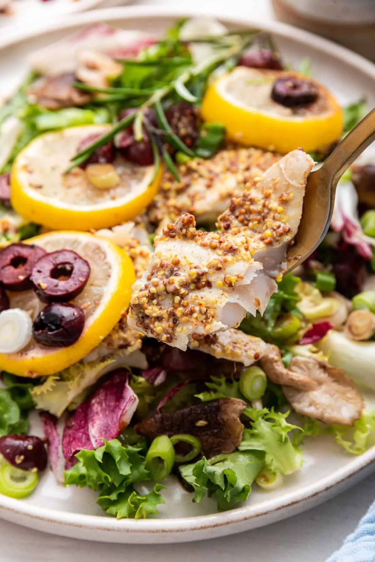 Rosemary Mustard Baked Halibut