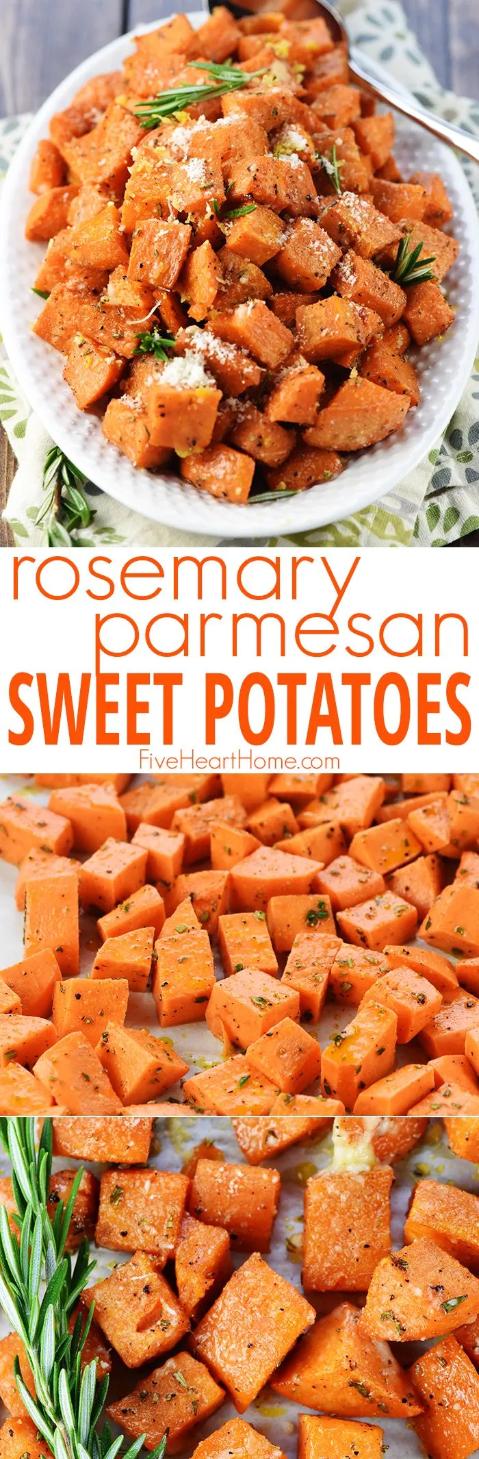 Rosemary Parmesan Roasted Sweet Potatoes