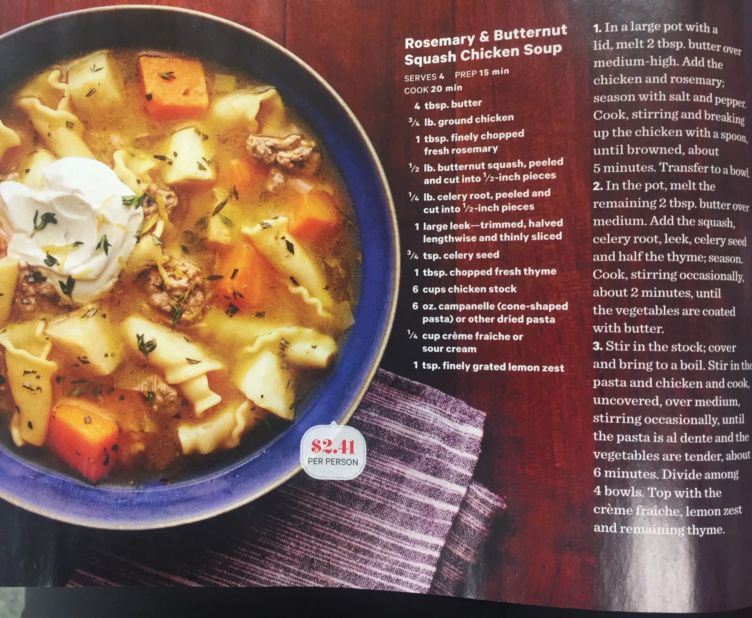 Rosemary and Squash Chicken Soup