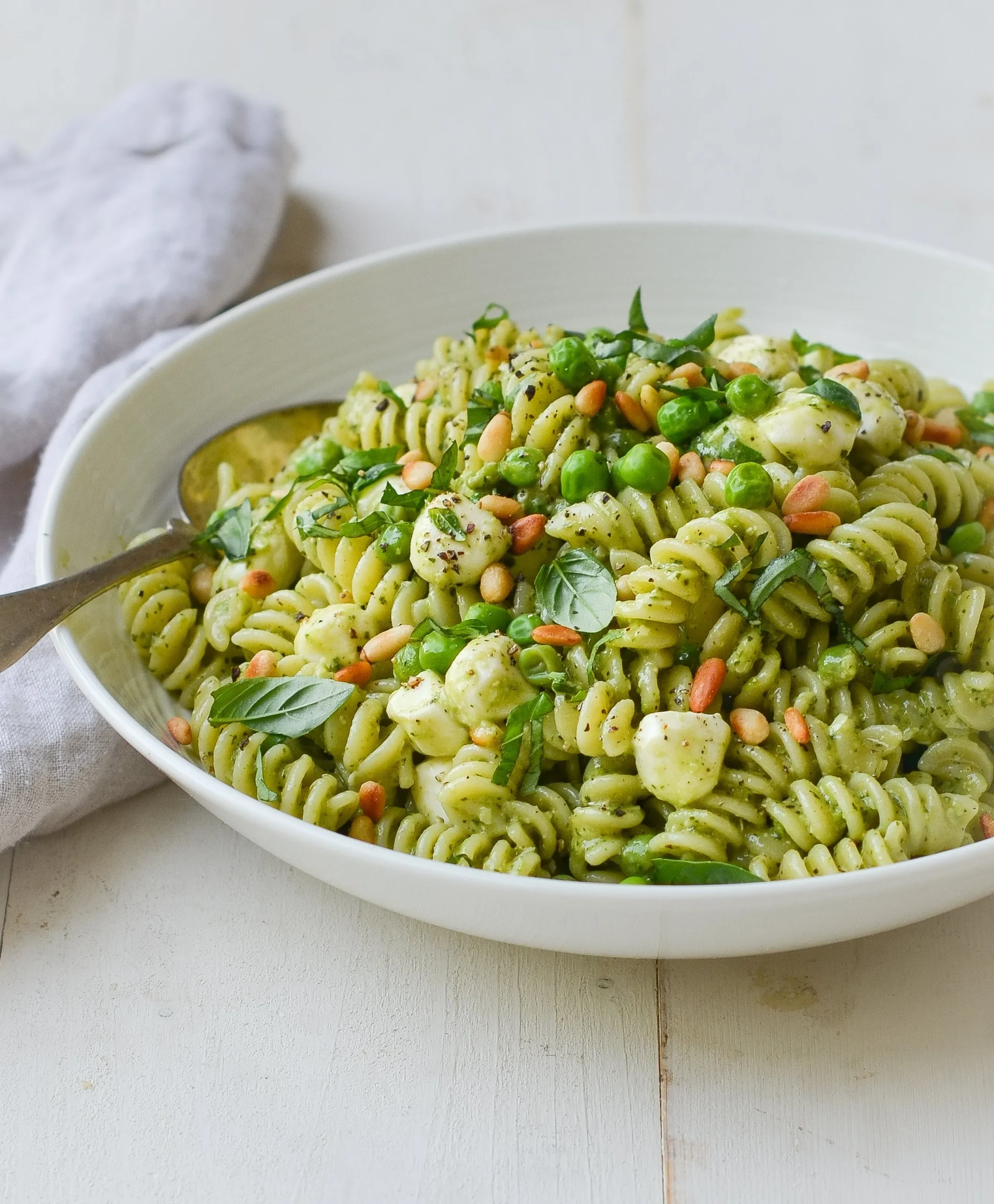Rotini Vegetable Salad with Pesto Dressing