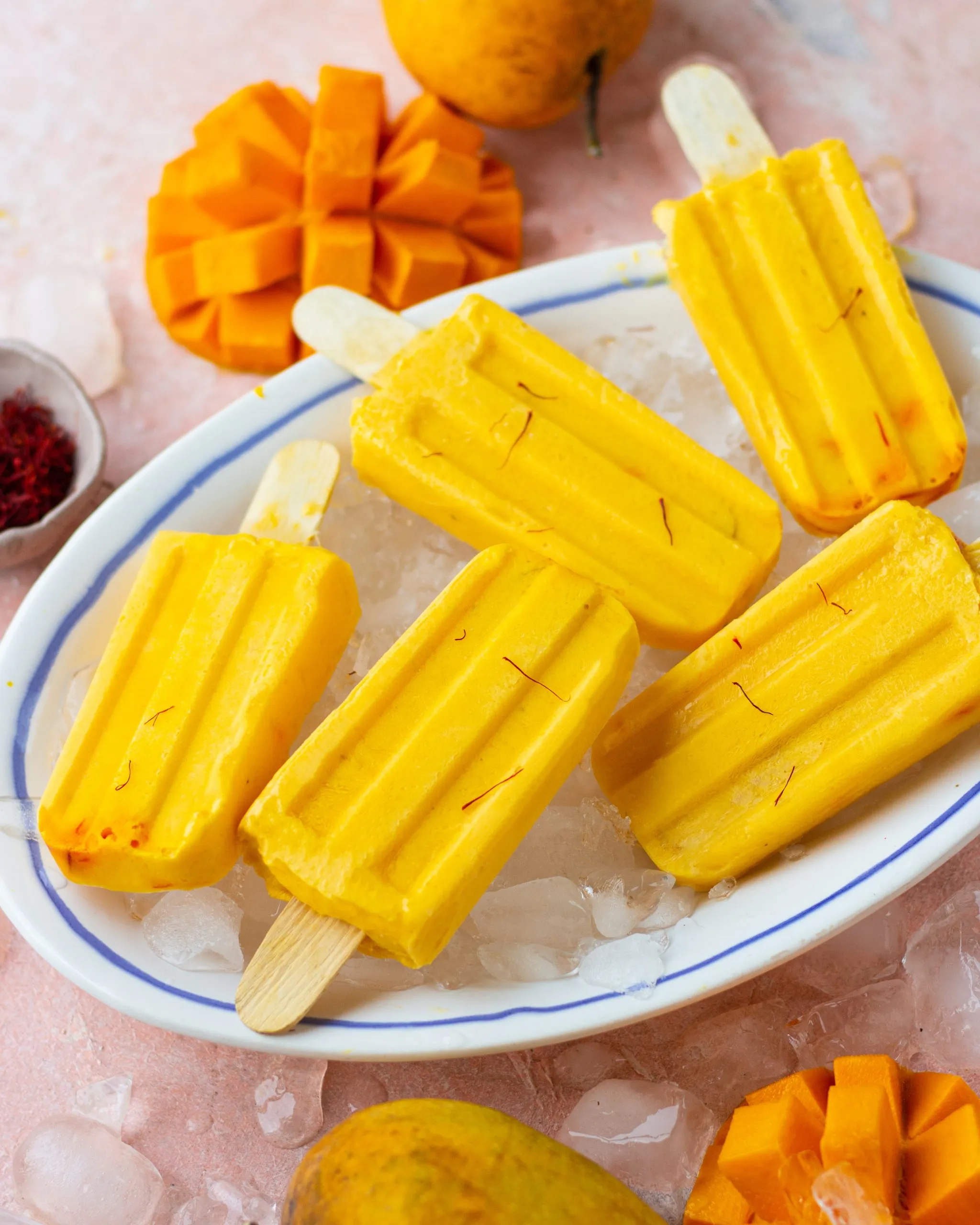 Rum Mango Lassi Popsicles