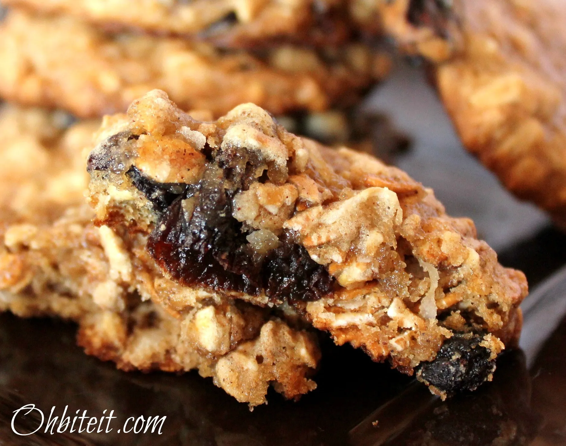Rum Tropical Fruit Oatmeal Cookies