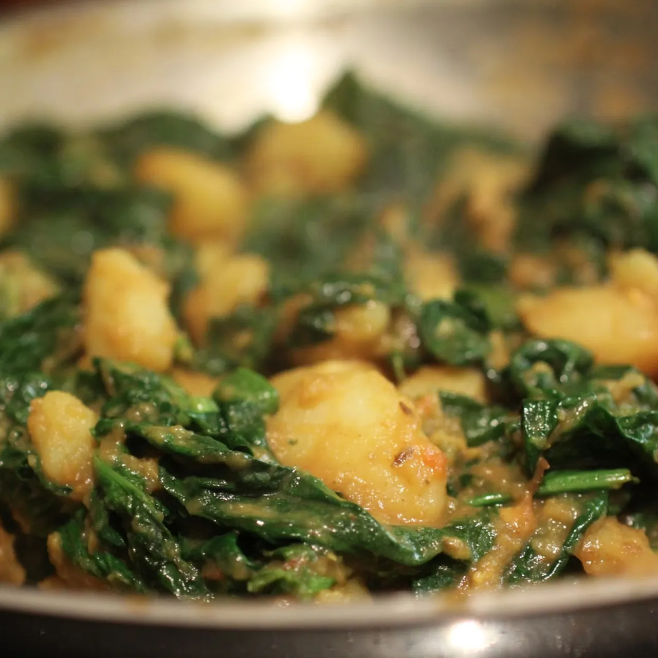 Saag Aloo Indian Potatoes with Spinach