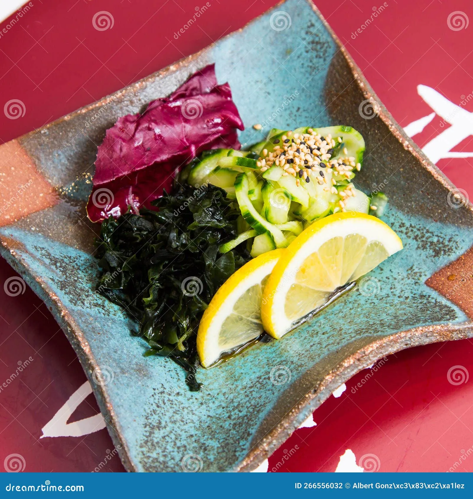 Salad of Asian Greens and Wakame Seaweed