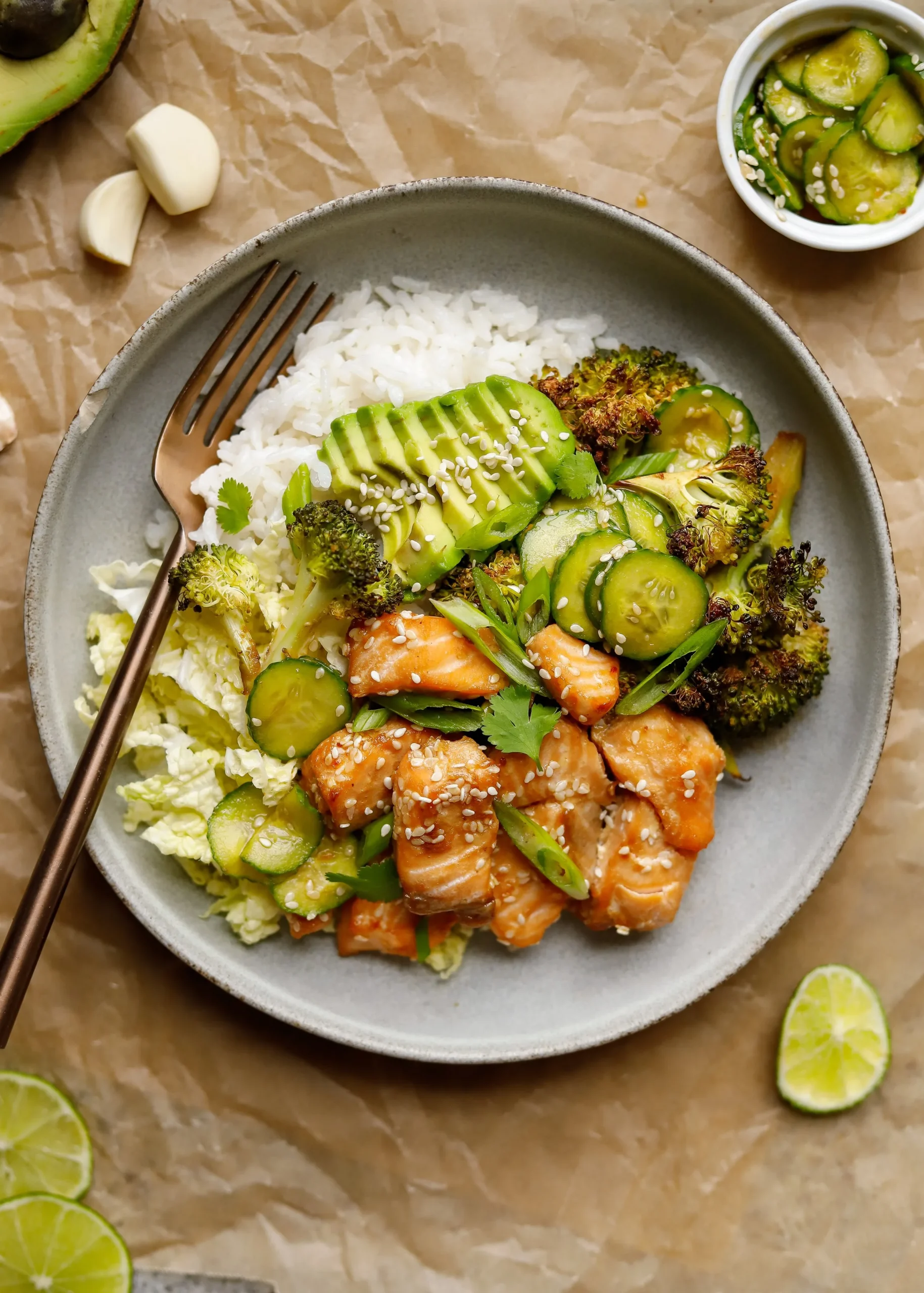 Salmon Coconut Rice Bowl