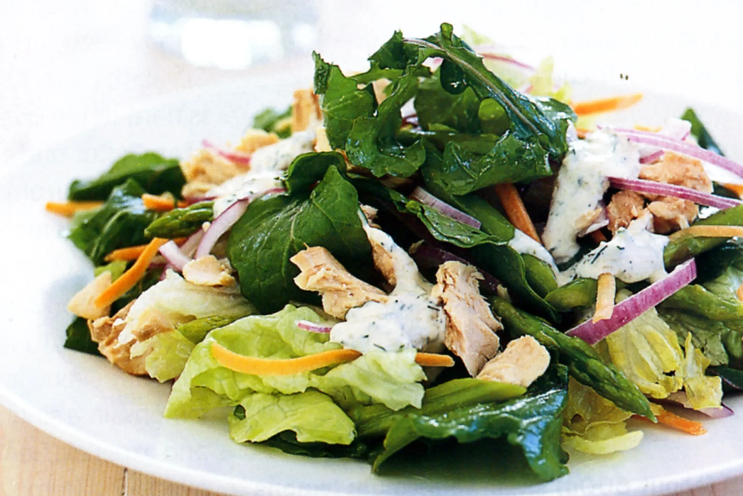 Salmon and Asparagus Salad with Lime and Caper Dressing