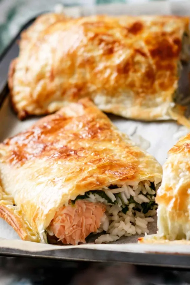 Salmon and Spinach Parcels