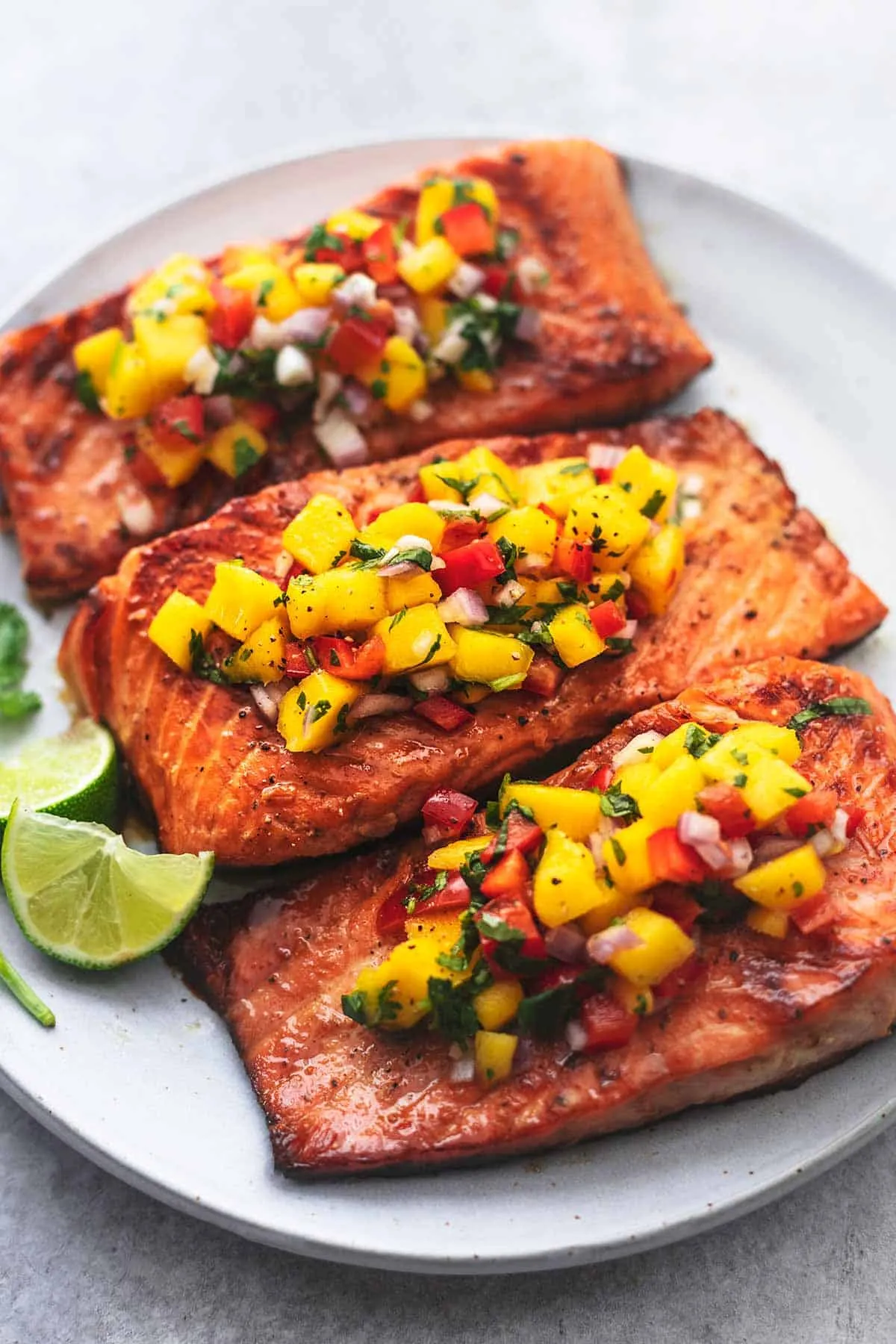 Salmon with Salmon Mousse and Curried Mango Sauce