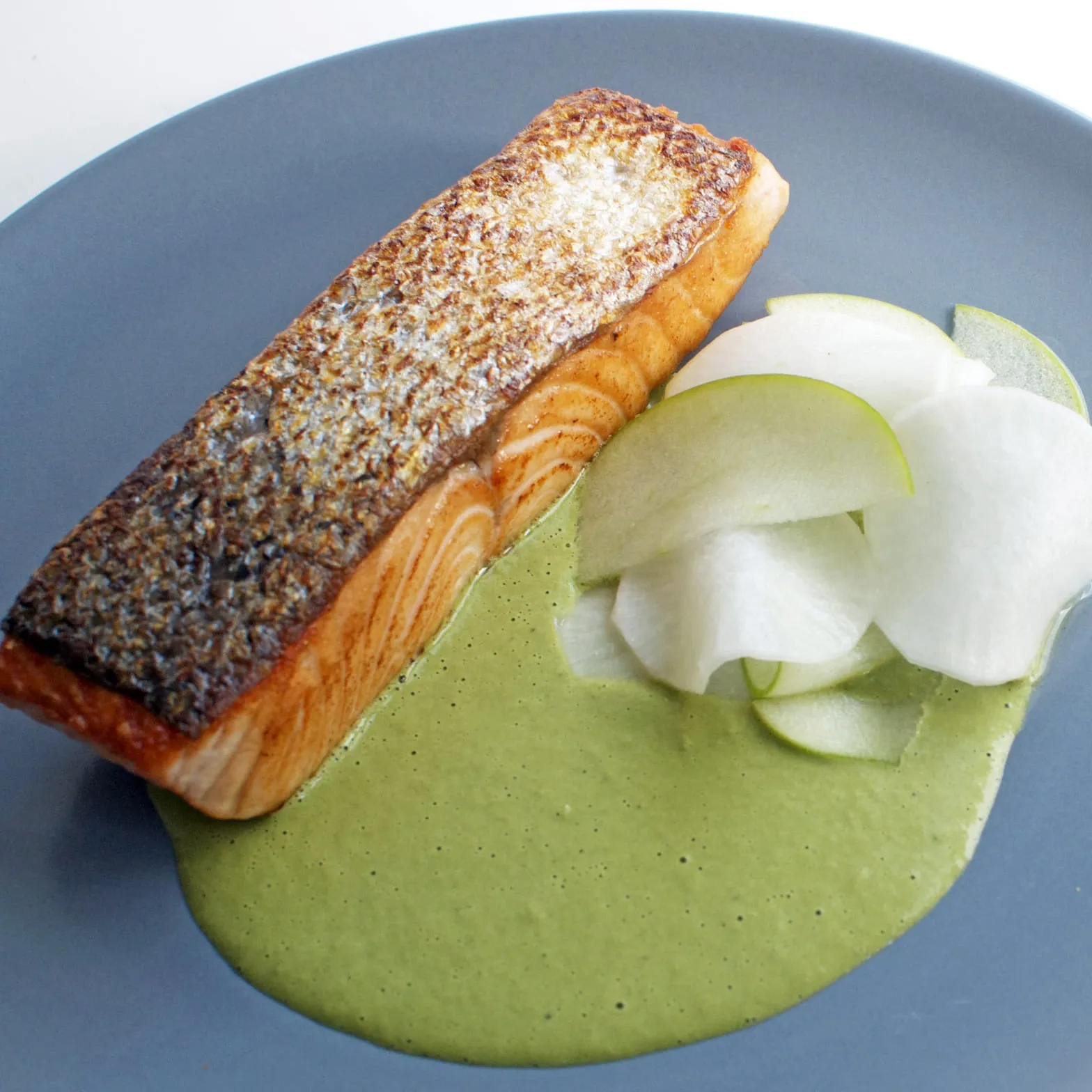 Salmon with Sorrel Sauce