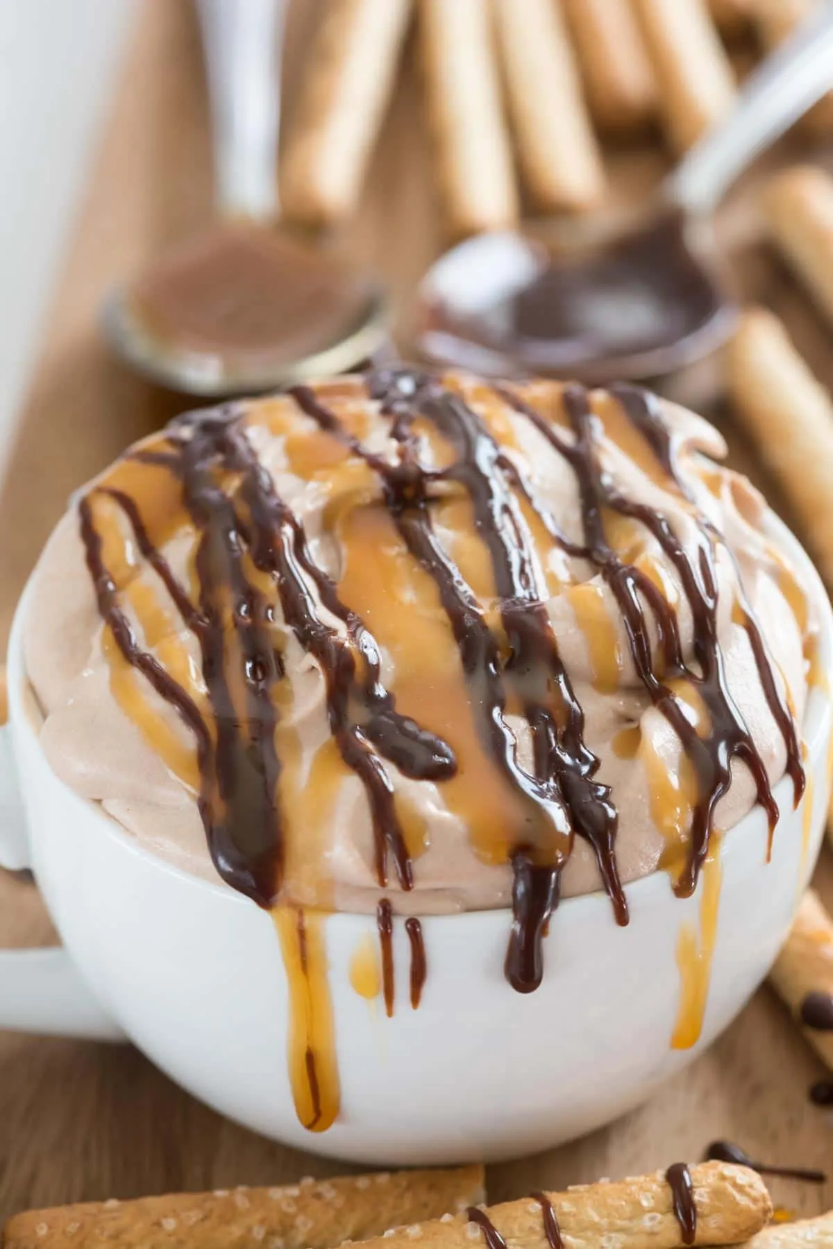 Salted Caramel Mocha Cheesecake Dip