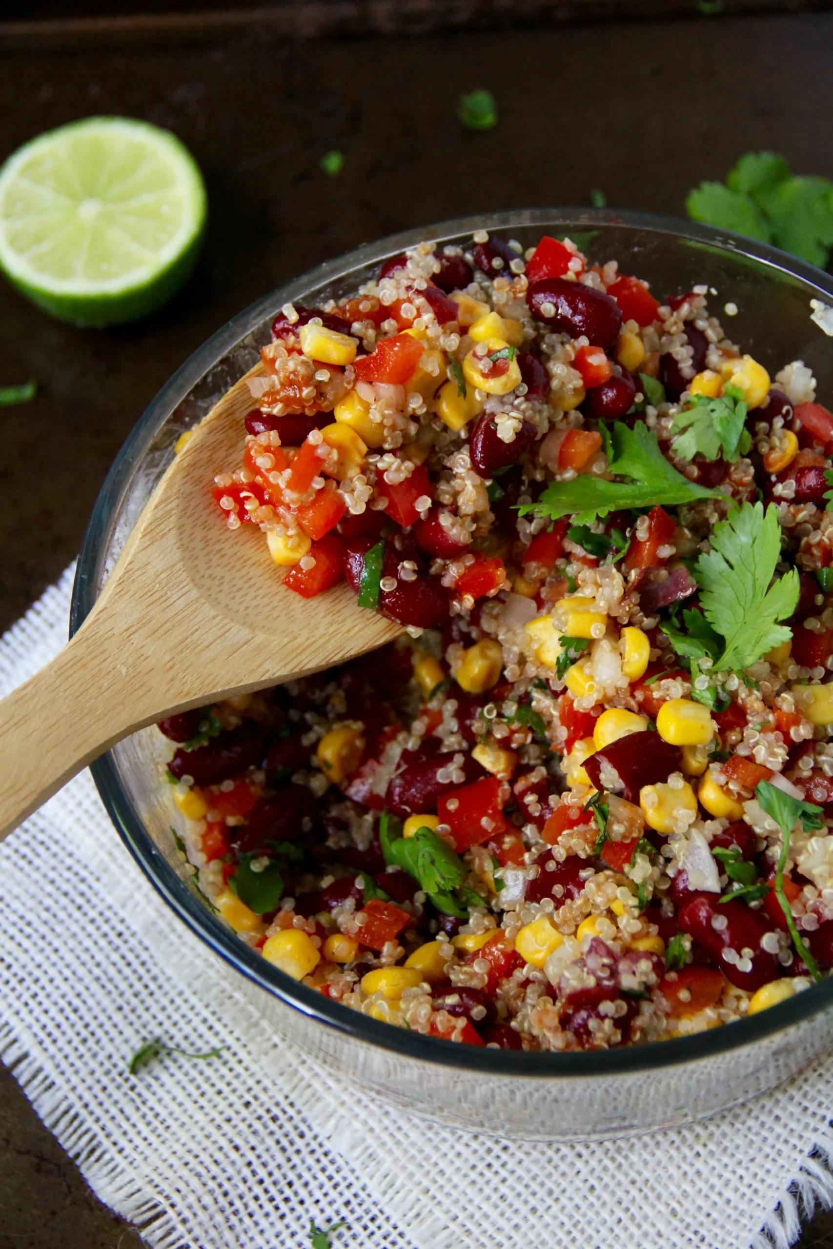 Satisfying Summer Salad: Quinoa and Bean Salad with Seared Tempeh and Cumin Vinaigrette