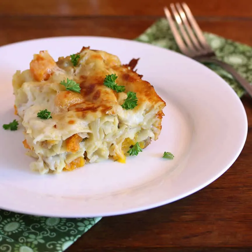 Sausage Fennel Butternut Squash Lasagna