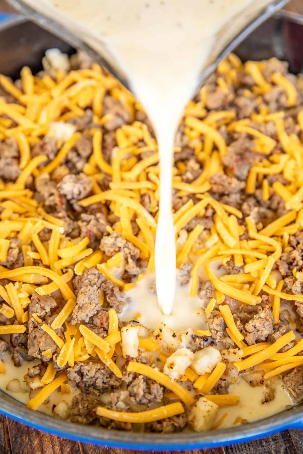 Sausage Gravy Hash Brown Skillet