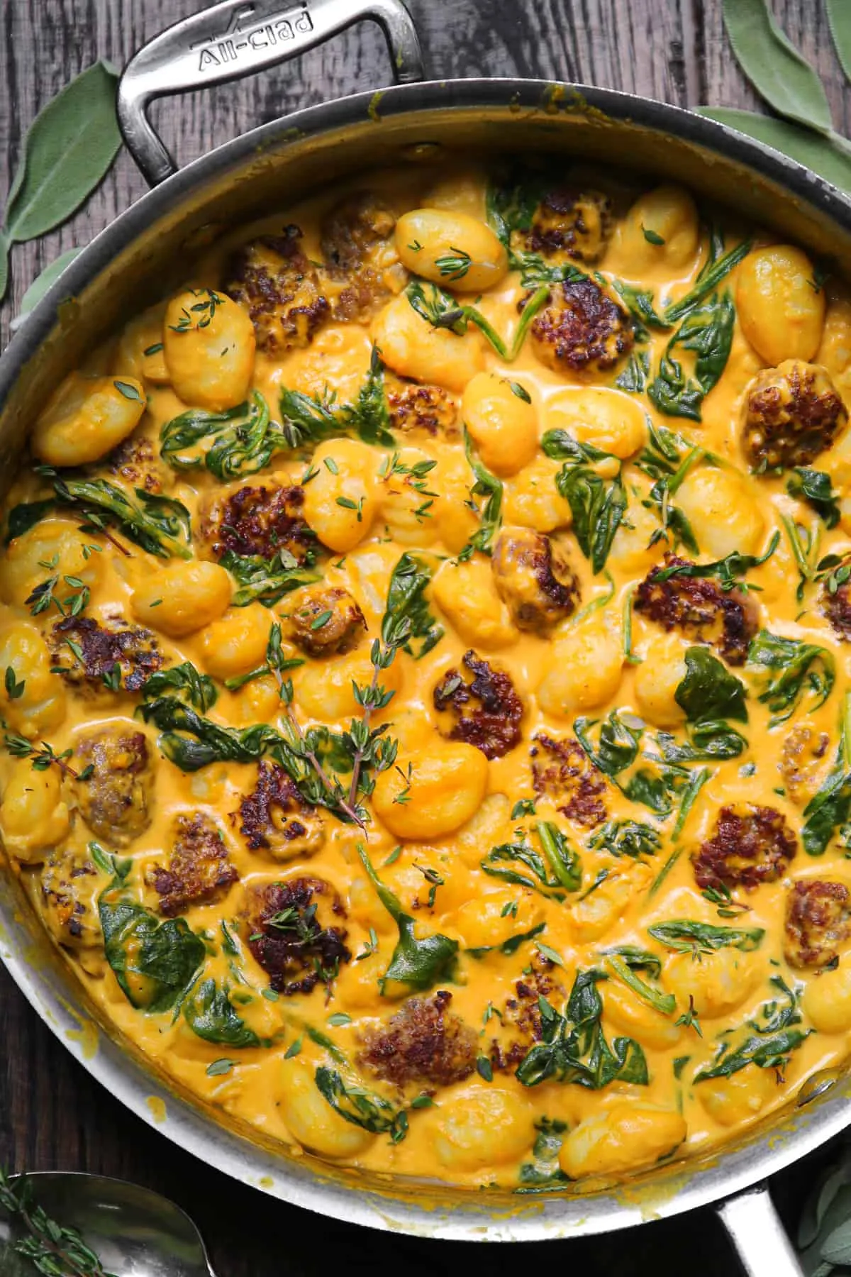 Sausage Spinach Pumpkin Gnocchi